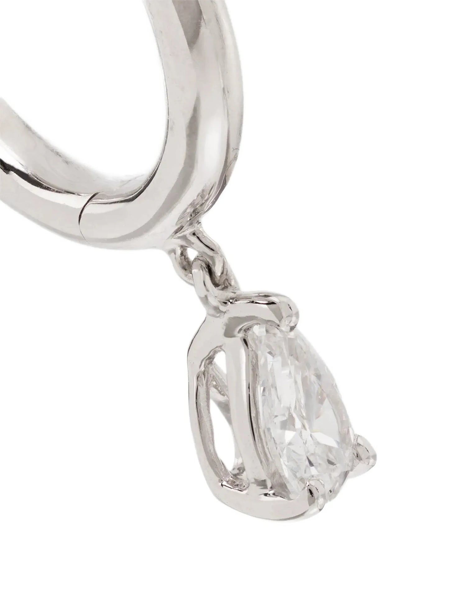 18kt gold  diamond hoop earring