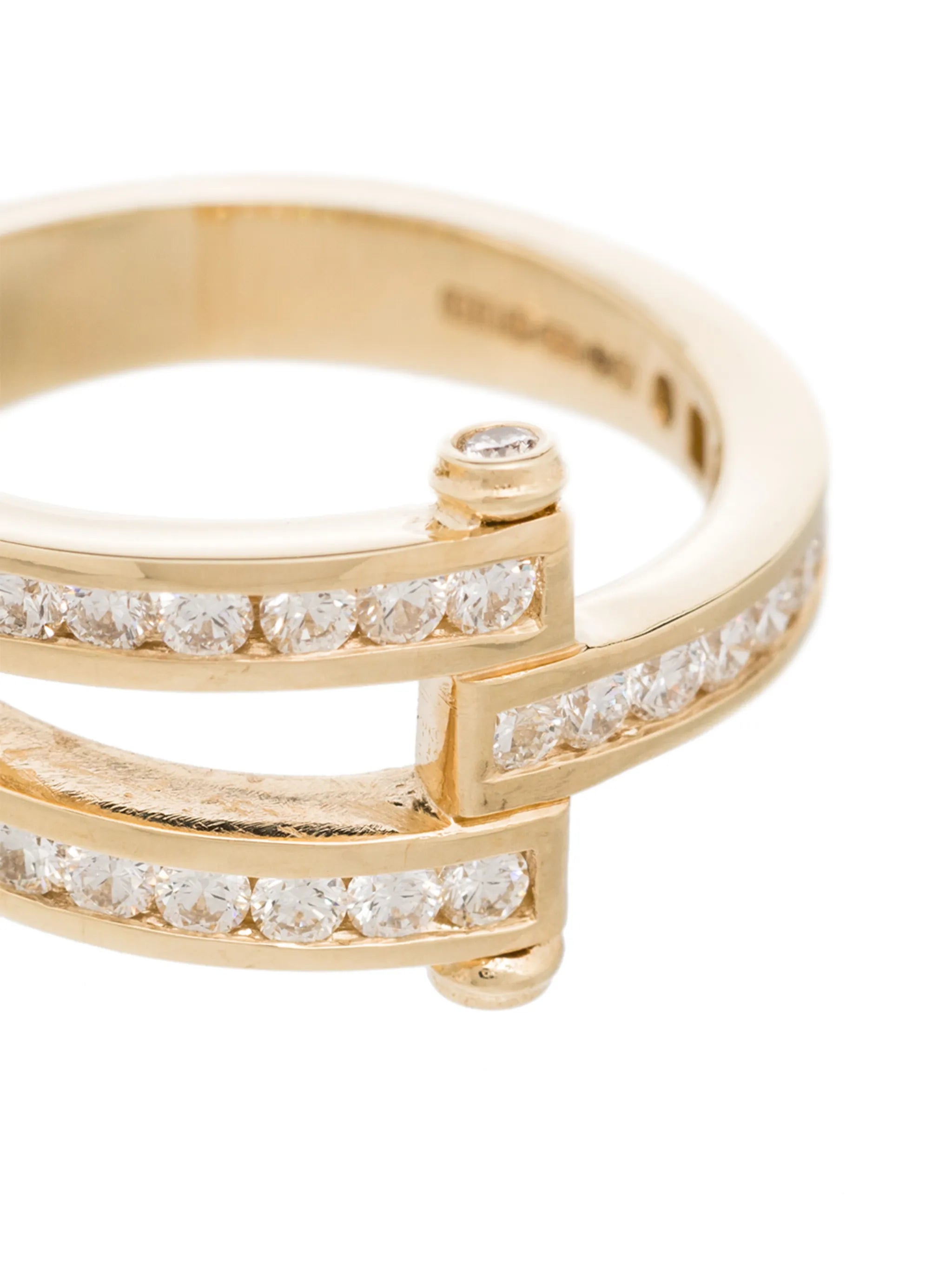 Magna 14kt gold pavé diamond ring
