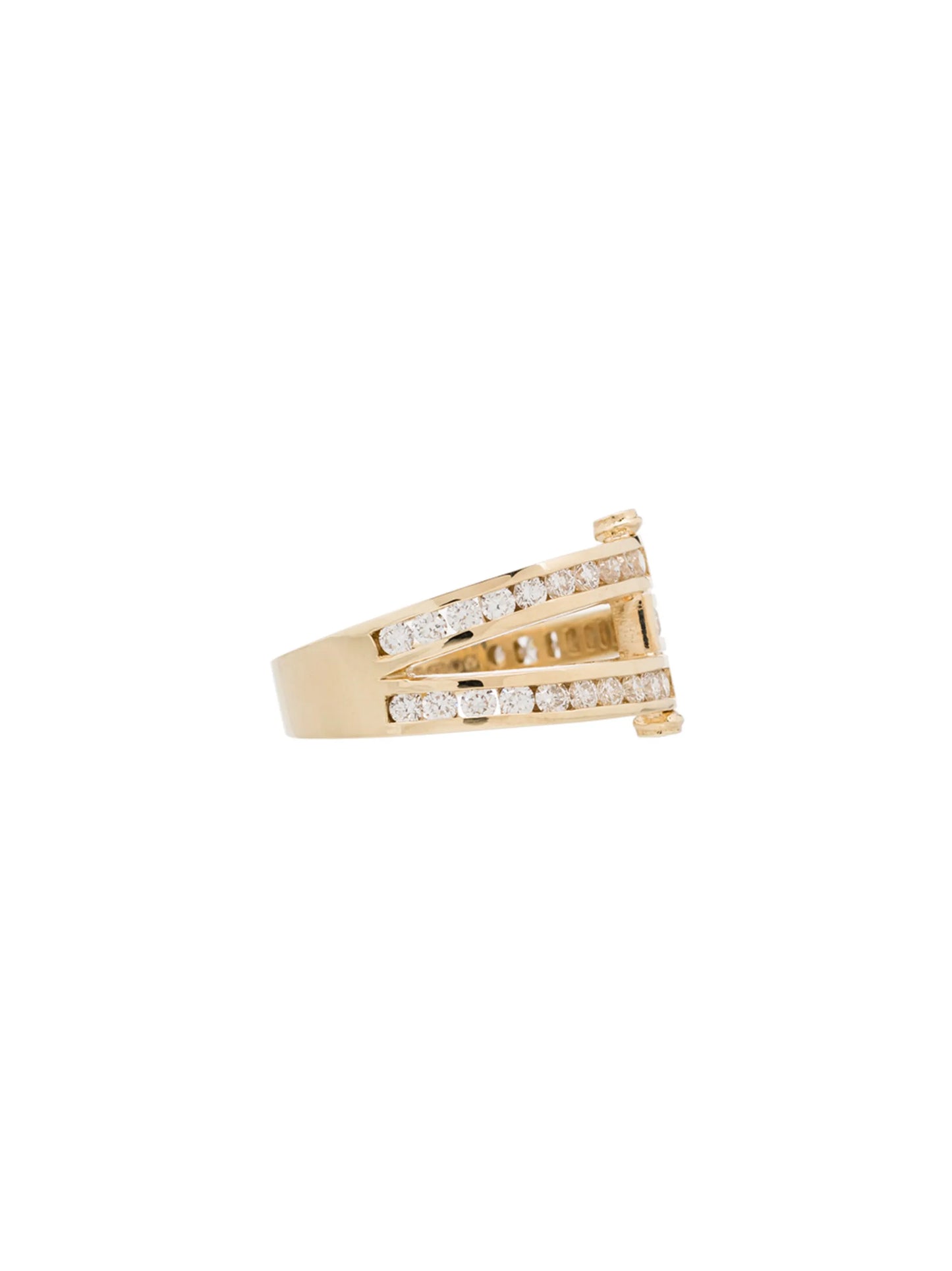 Magna 14kt gold pavé diamond ring