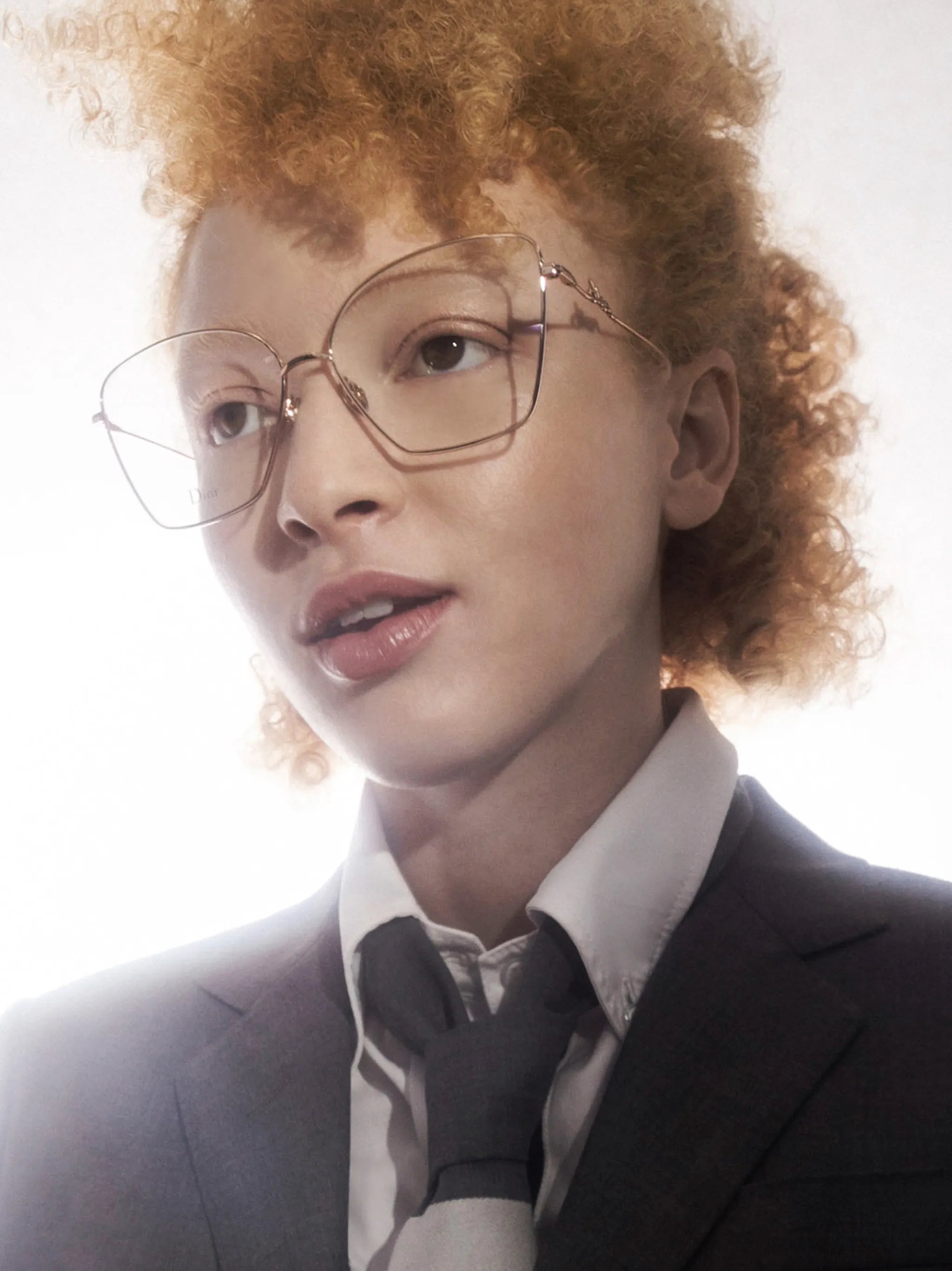 cat-eye frame glasses