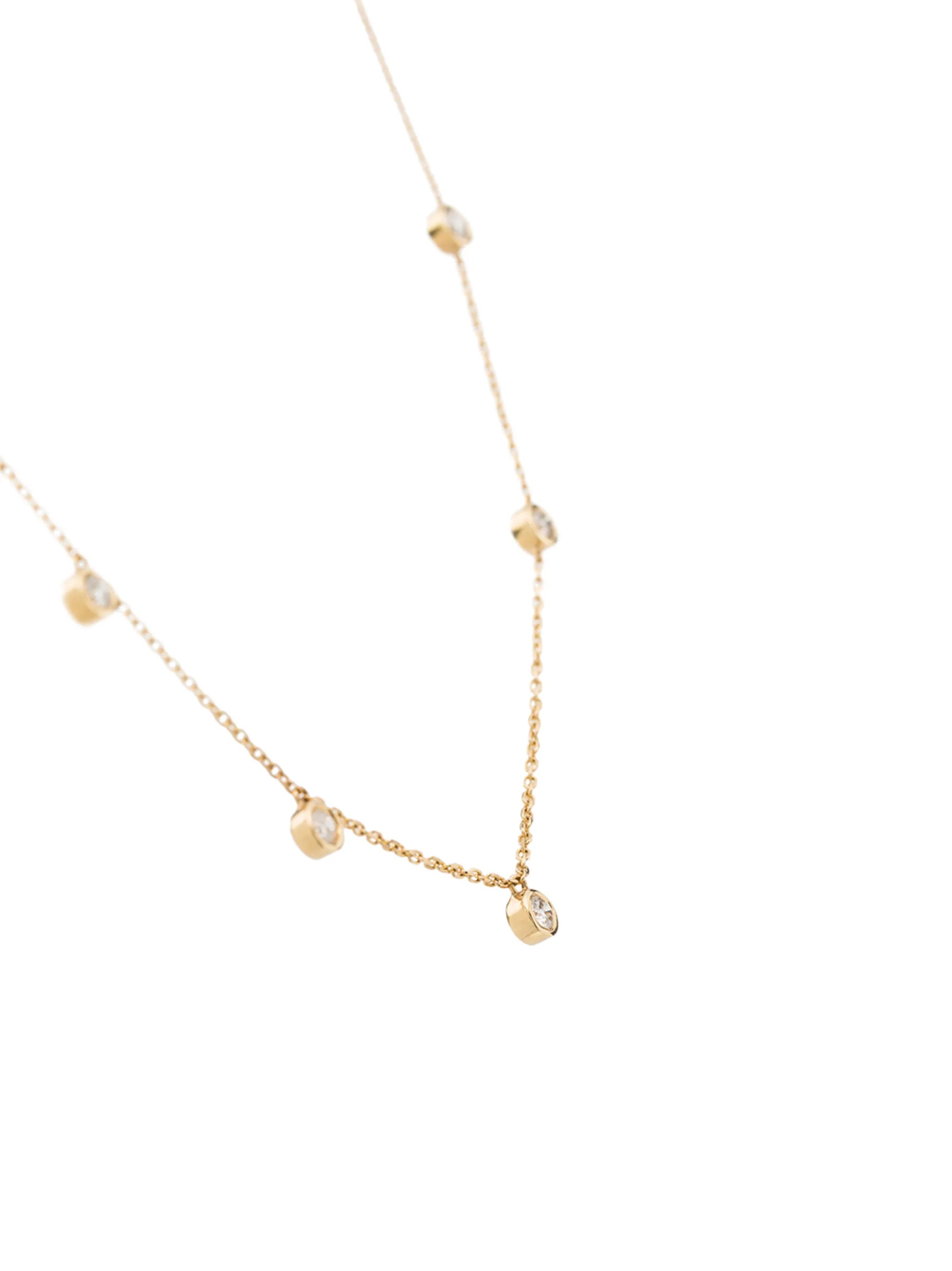 18kt gold Ivy diamond necklace
