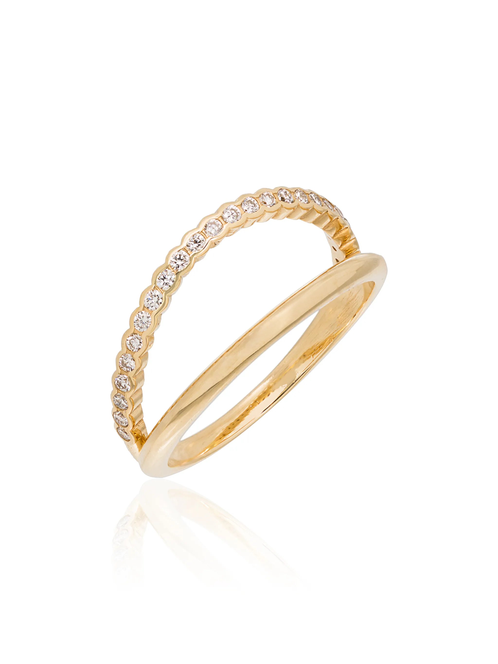 18kt yellow gold diamond Ally ring