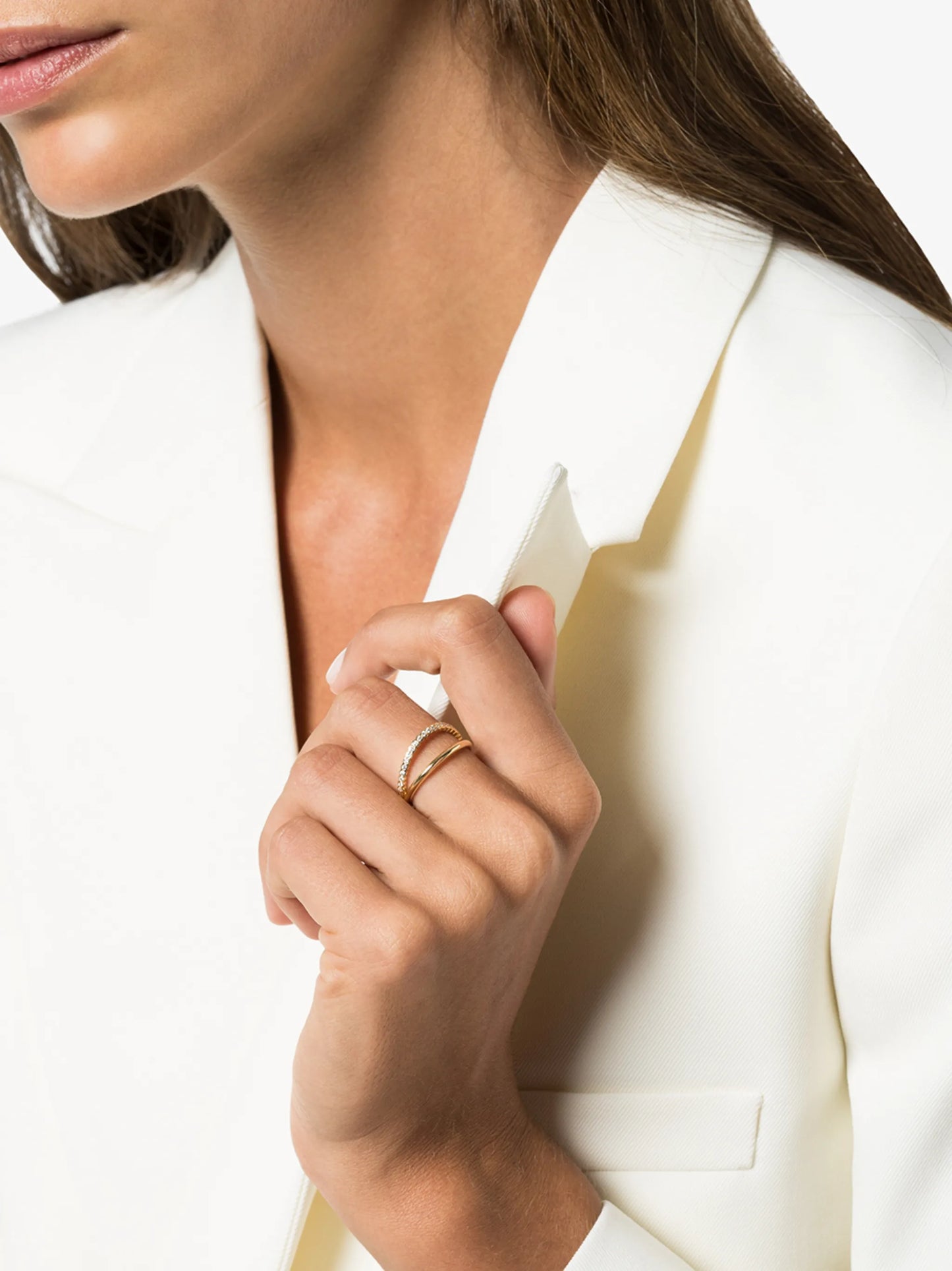 18kt yellow gold diamond Ally ring