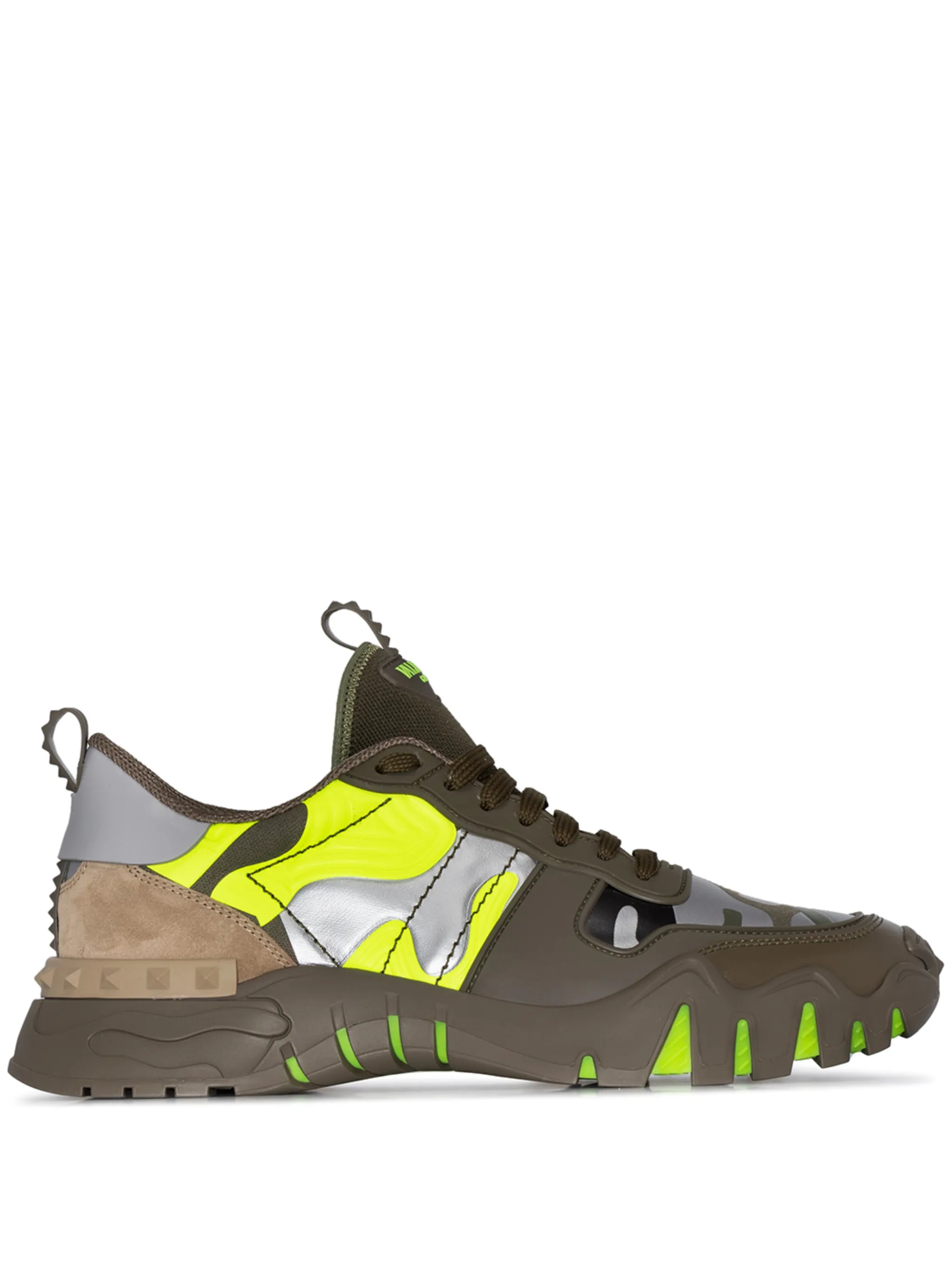 Rockrunner camouflage-print leather sneakers