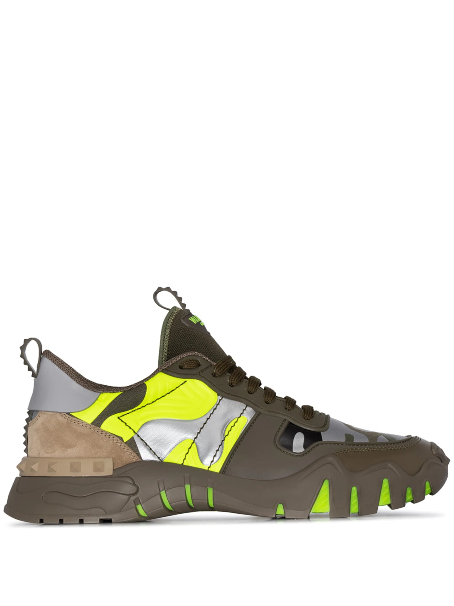 Rockrunner camouflage-print leather sneakers