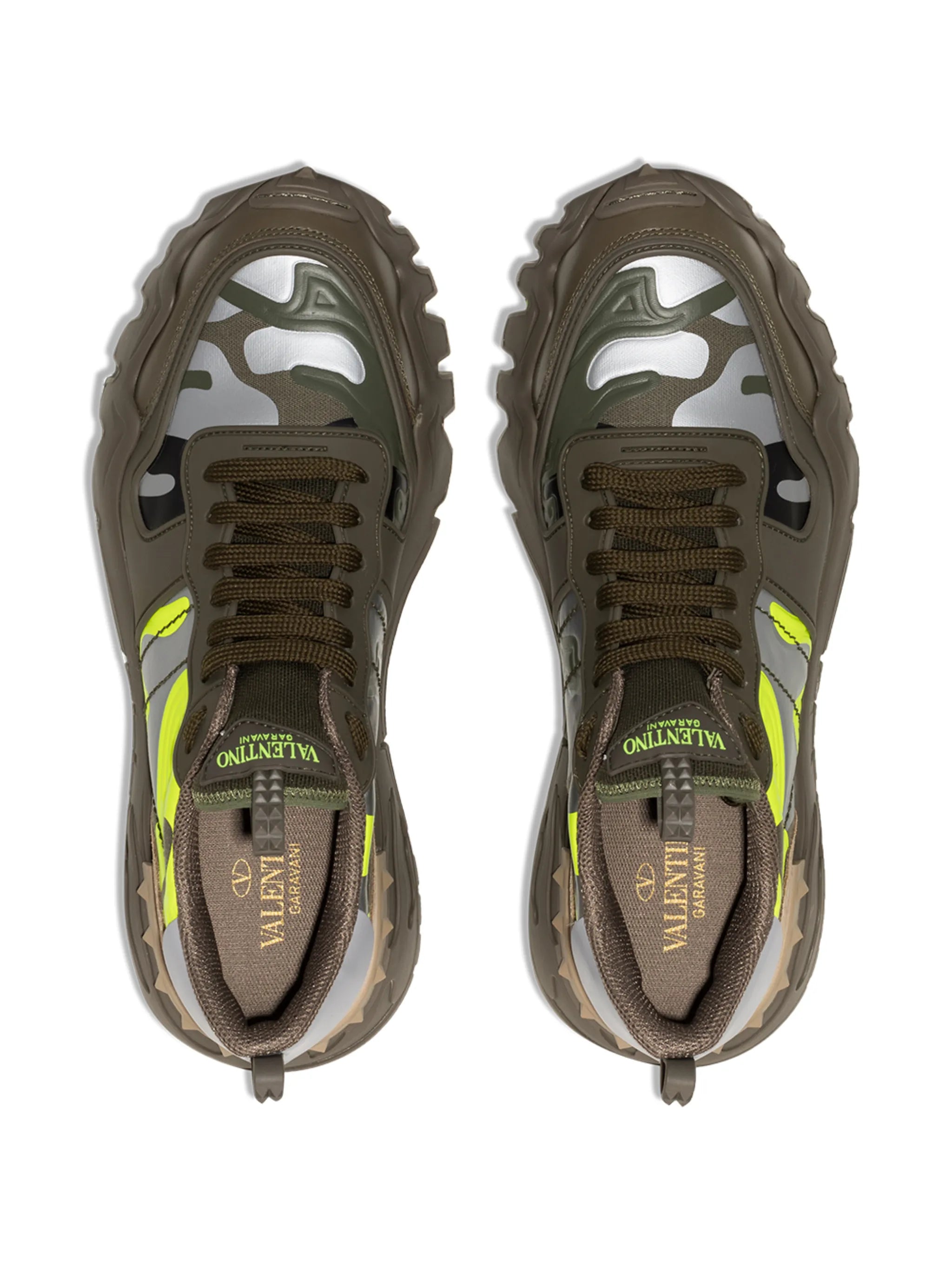Rockrunner camouflage-print leather sneakers