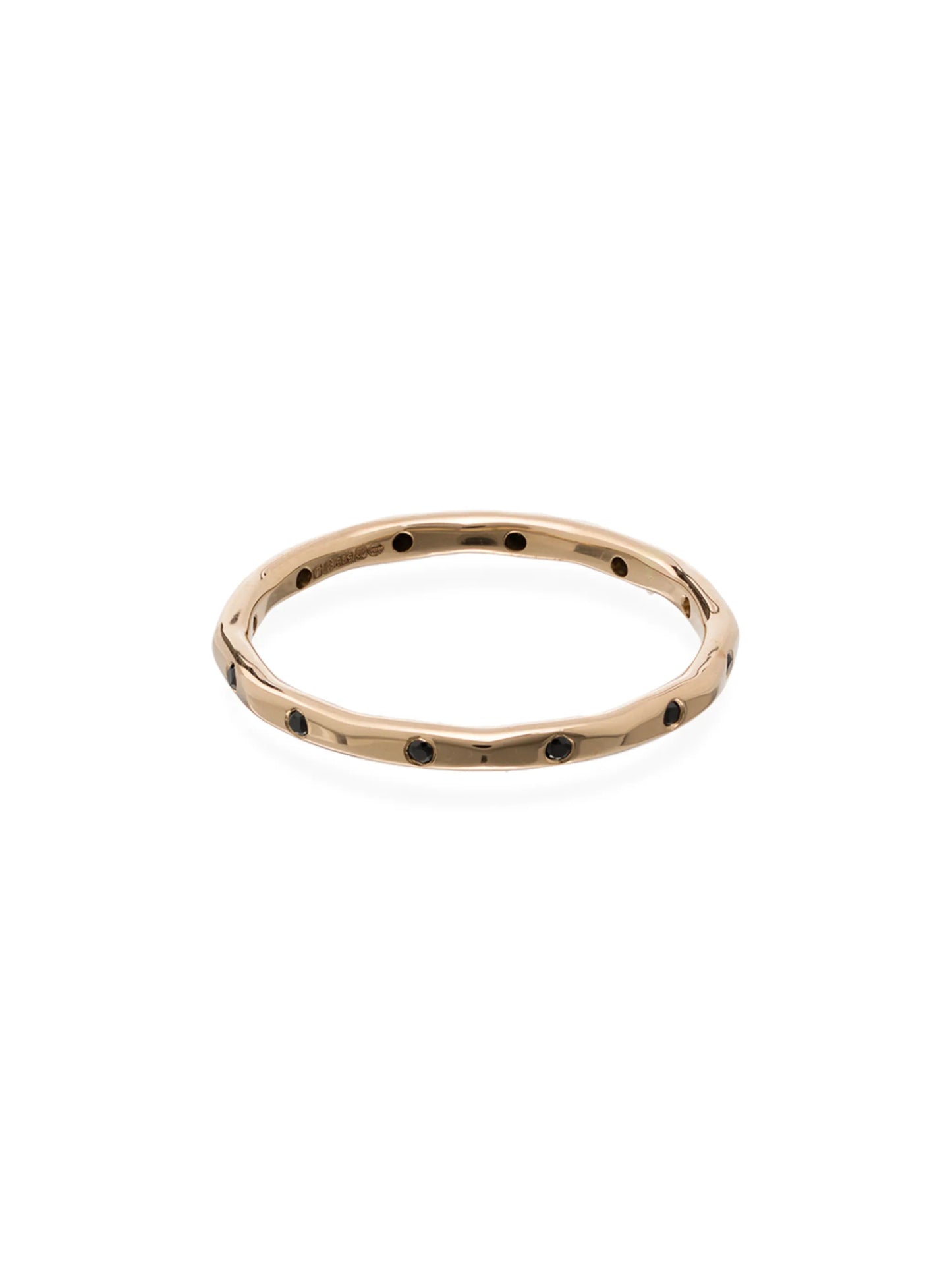 14kt yellow gold black diamond ring