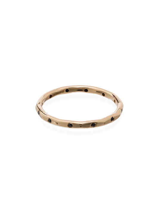14kt yellow gold black diamond ring