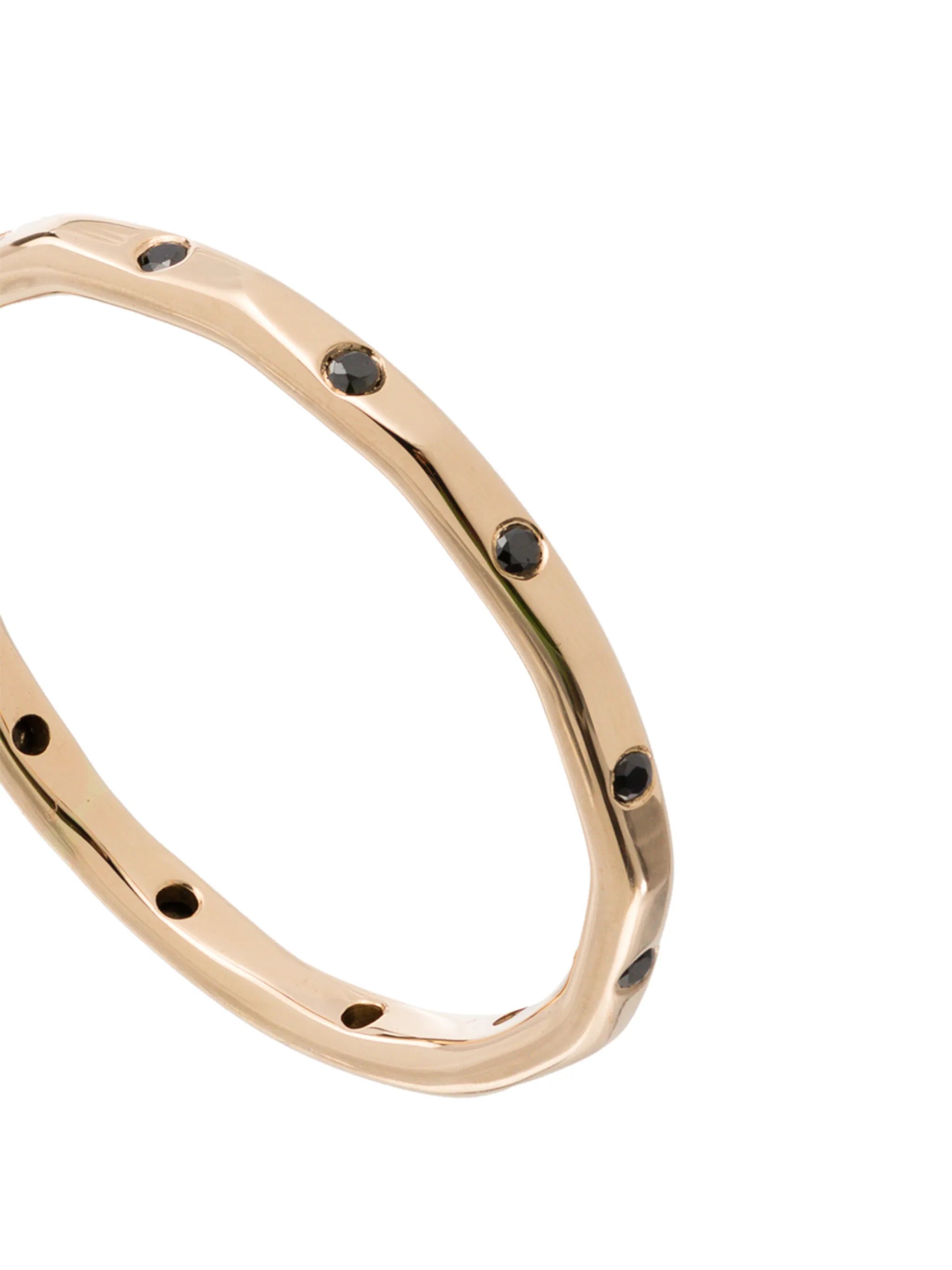 14kt yellow gold black diamond ring