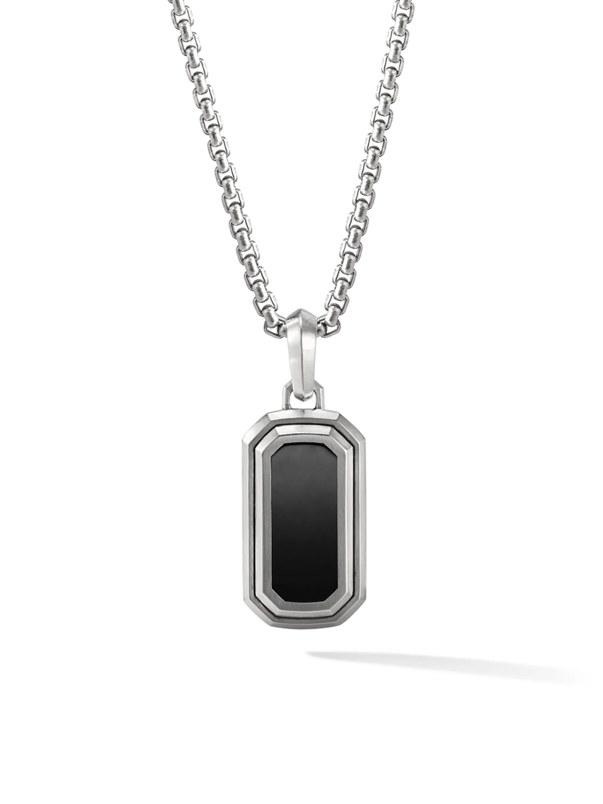 Deco sterling silver pendant