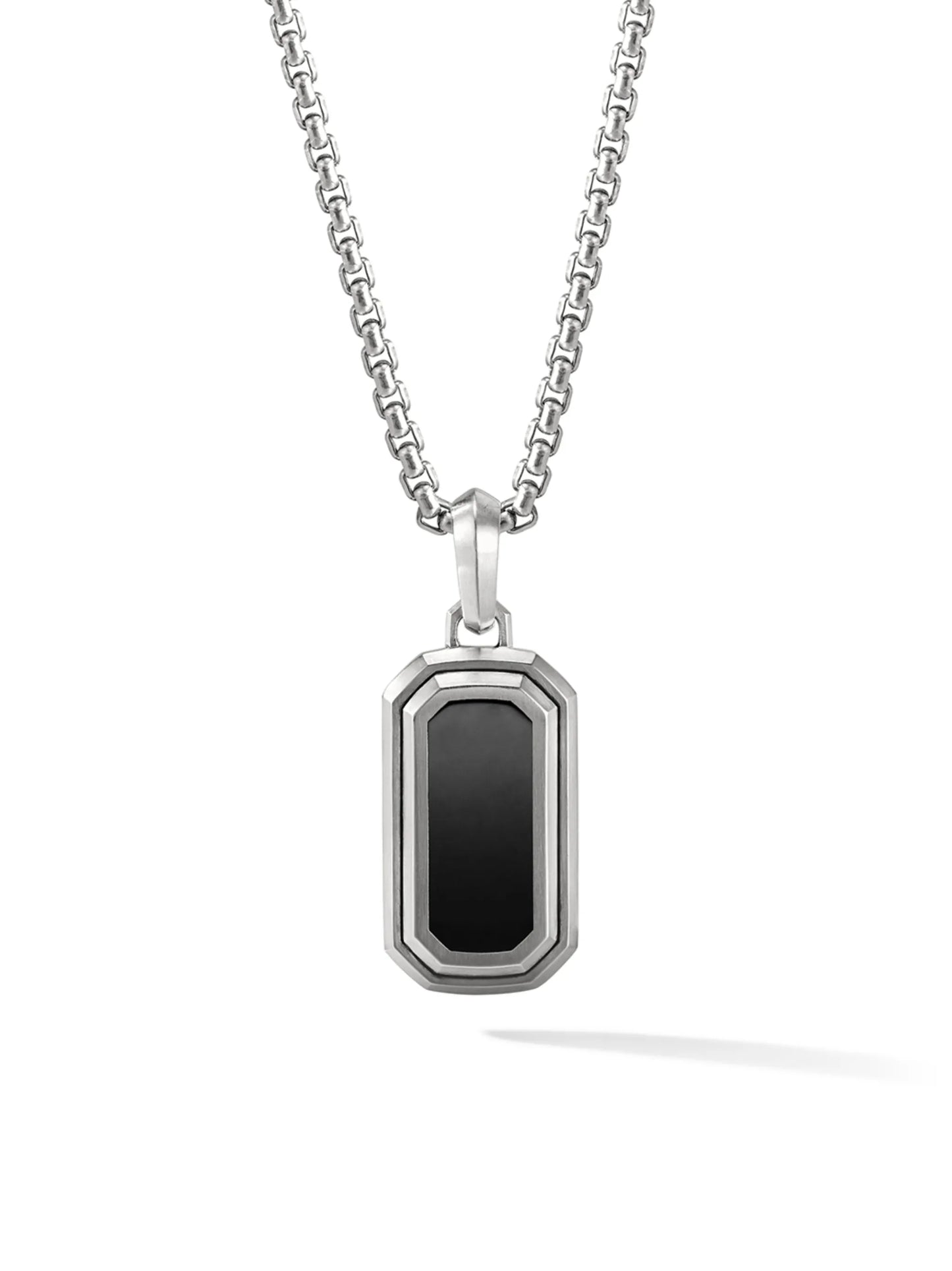 Deco sterling silver pendant