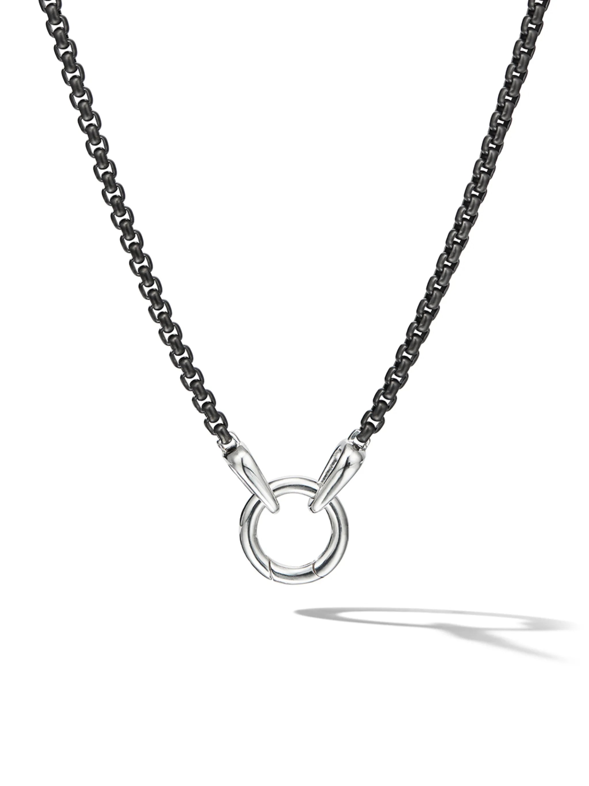 Smooth Amulet box chain necklace (2.7mm)