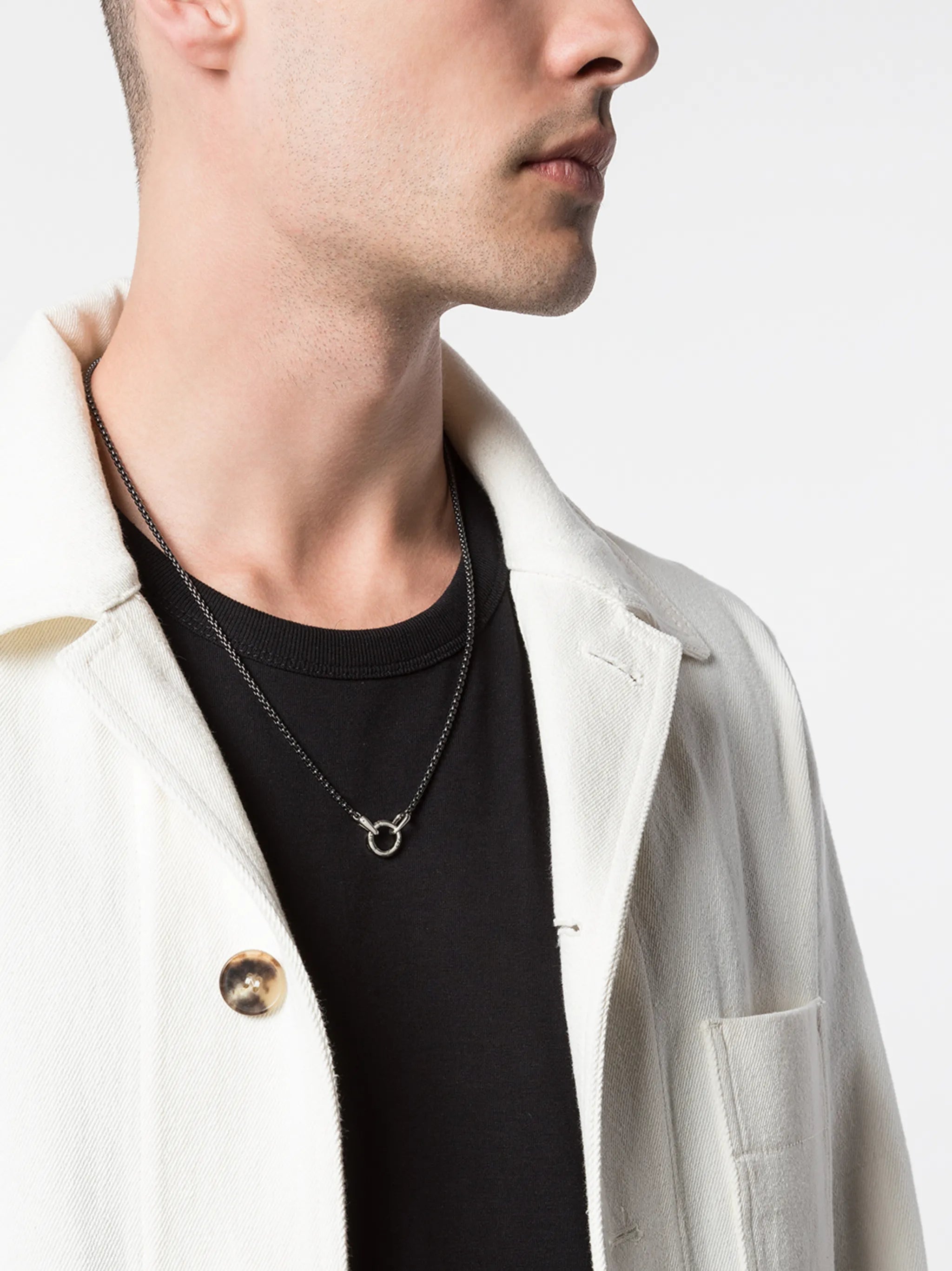 Smooth Amulet box chain necklace (2.7mm)