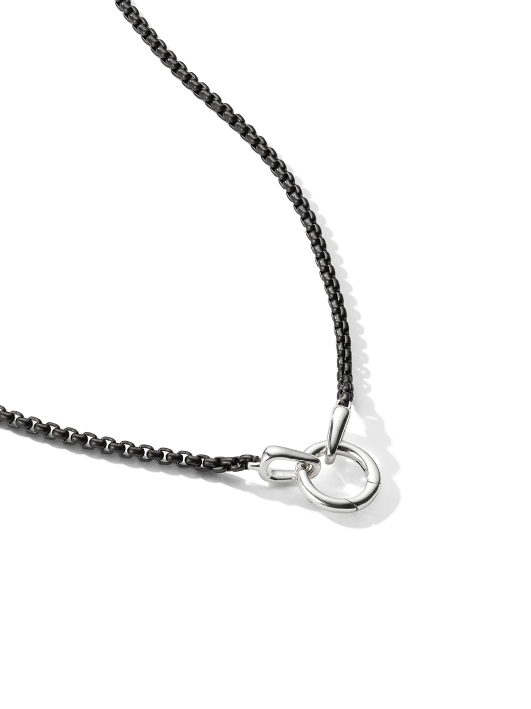 Smooth Amulet box chain necklace (2.7mm)