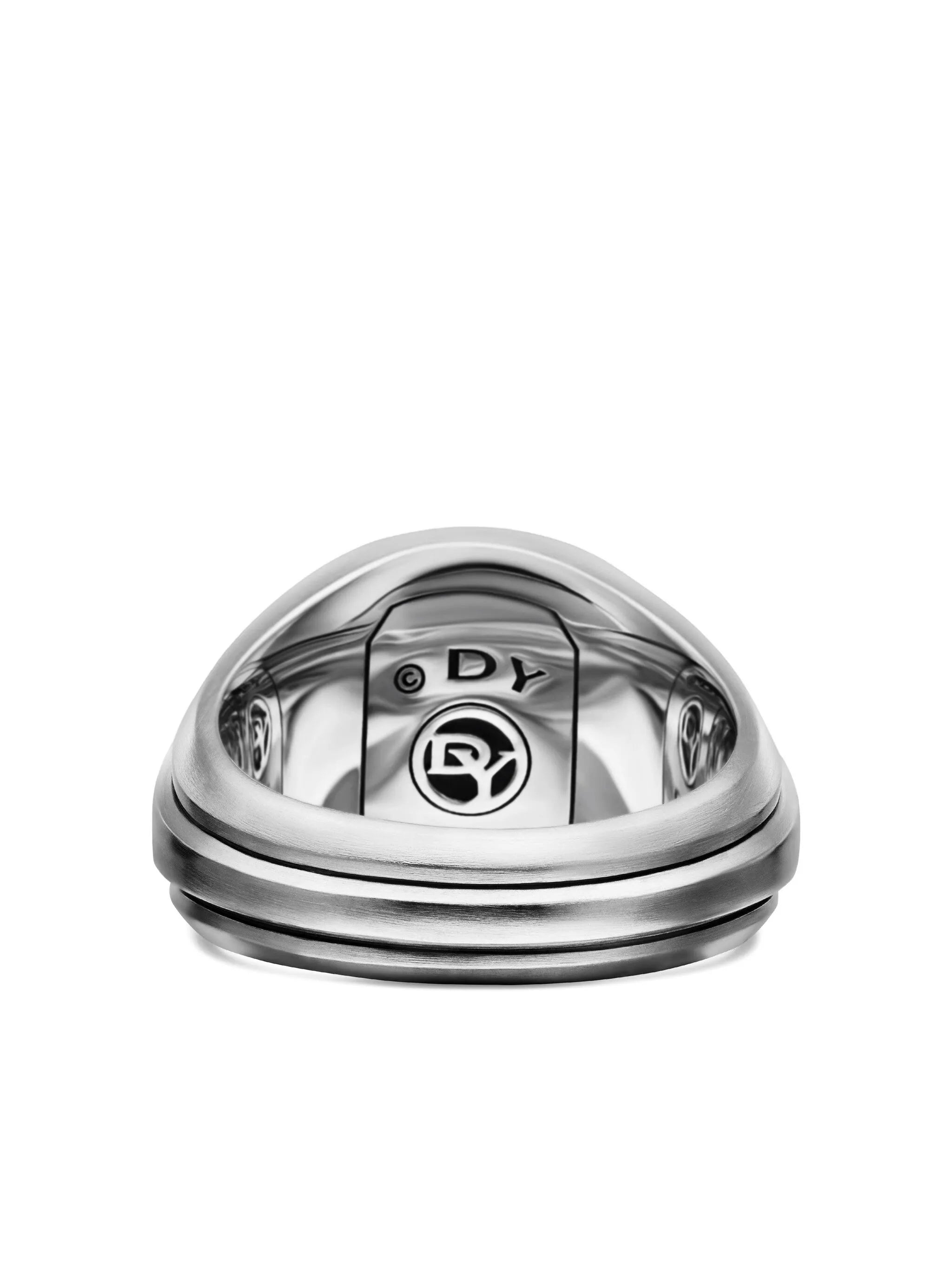 sterling silver Deco onyx signet ring (18.8mm)