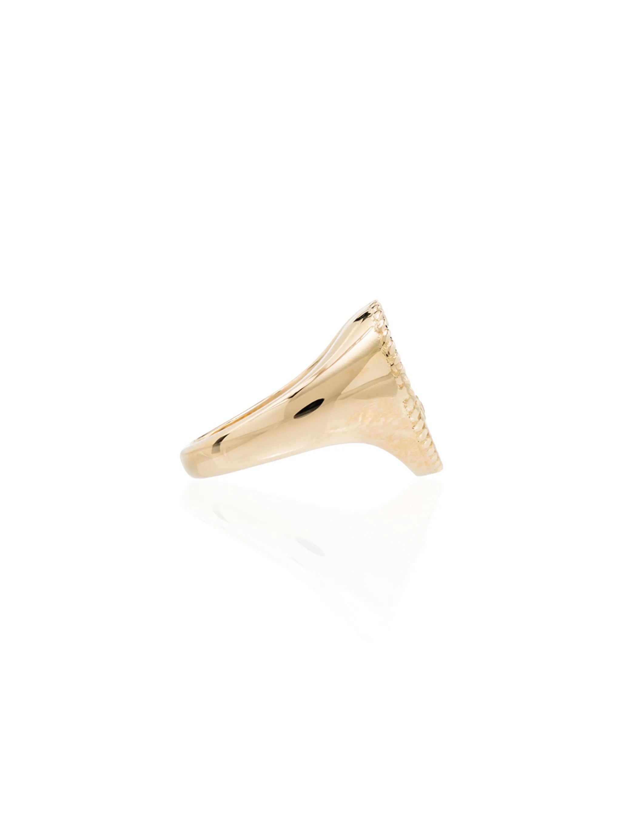 yellow gold onyx heart signet ring