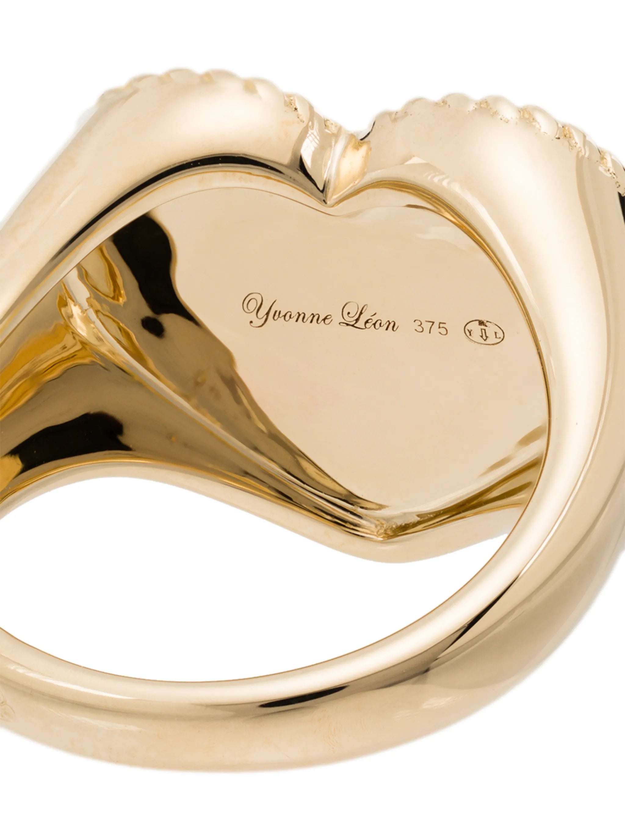 yellow gold onyx heart signet ring