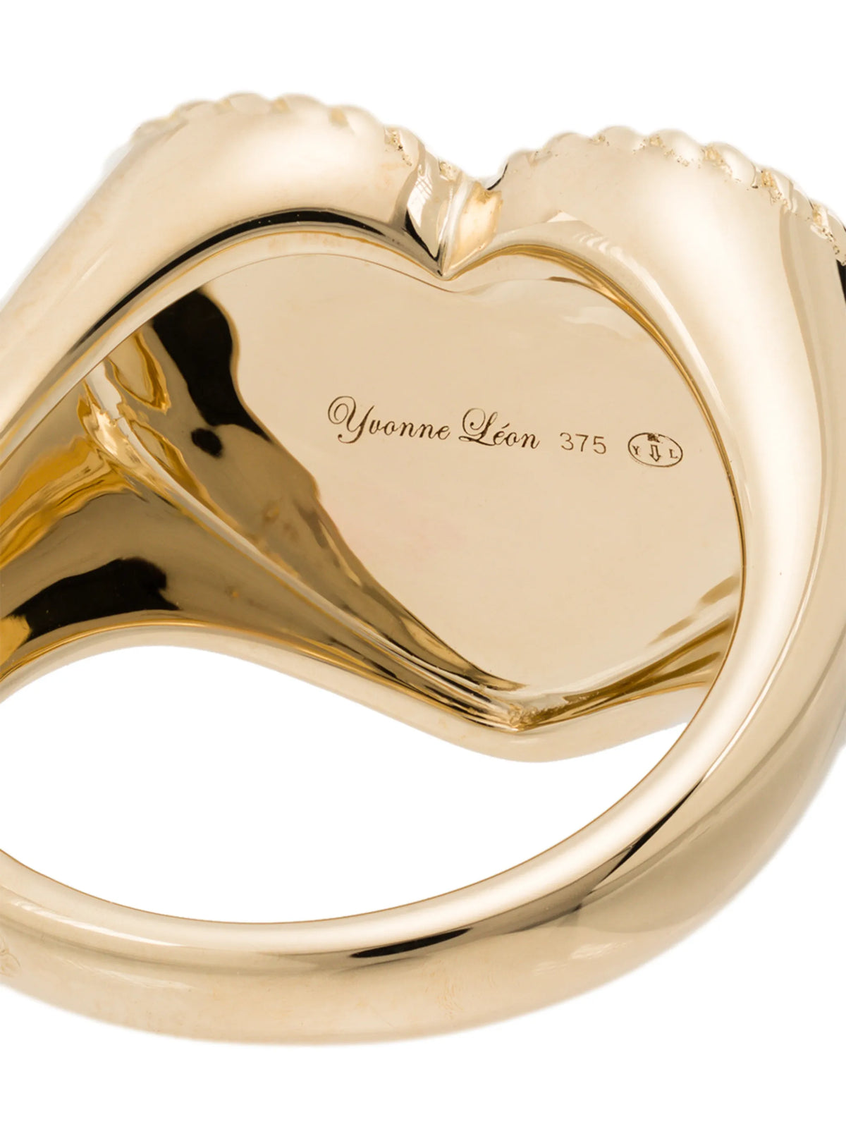 yellow gold onyx heart signet ring