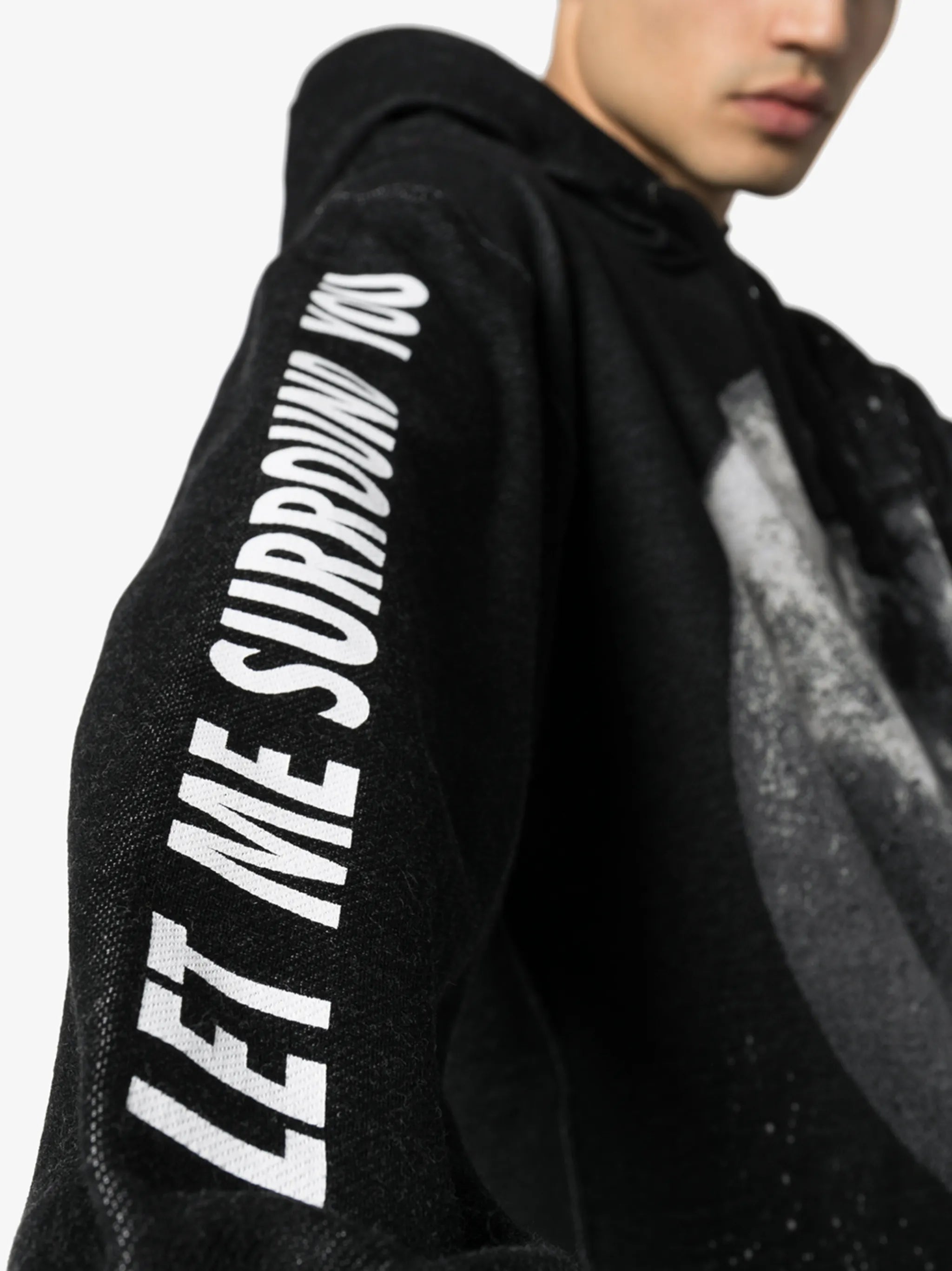 moon print oversized hoodie