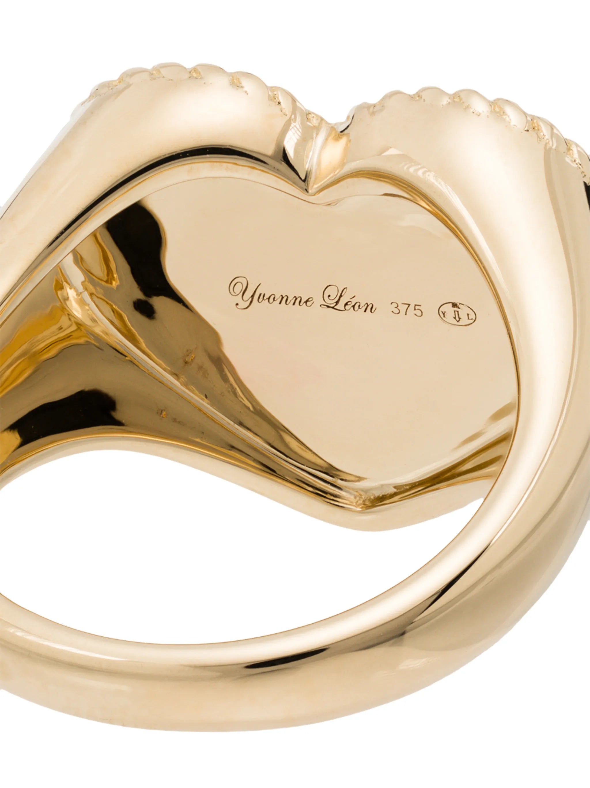 red agate heart signet ring in yellow gold