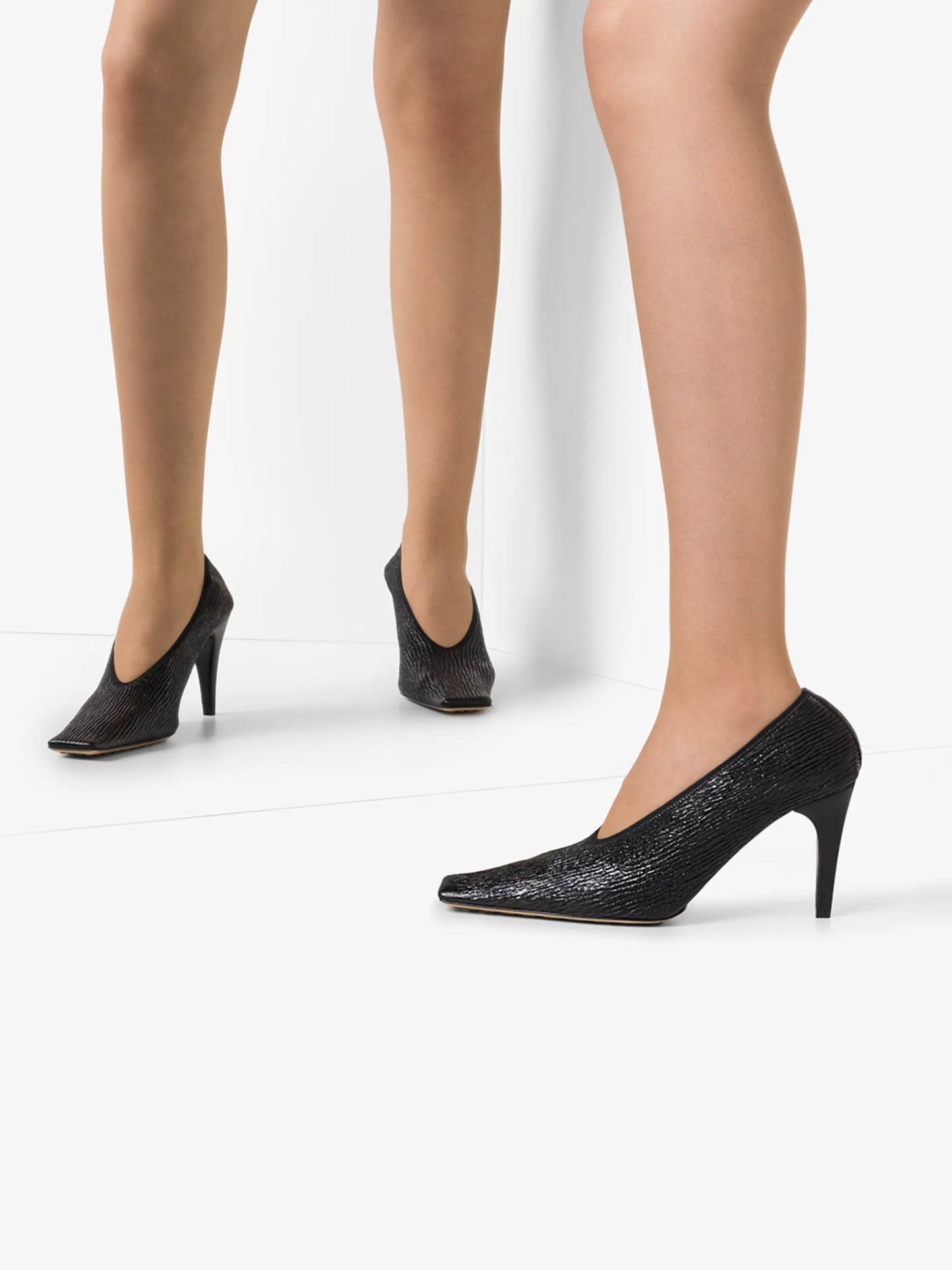90mm leather pumps