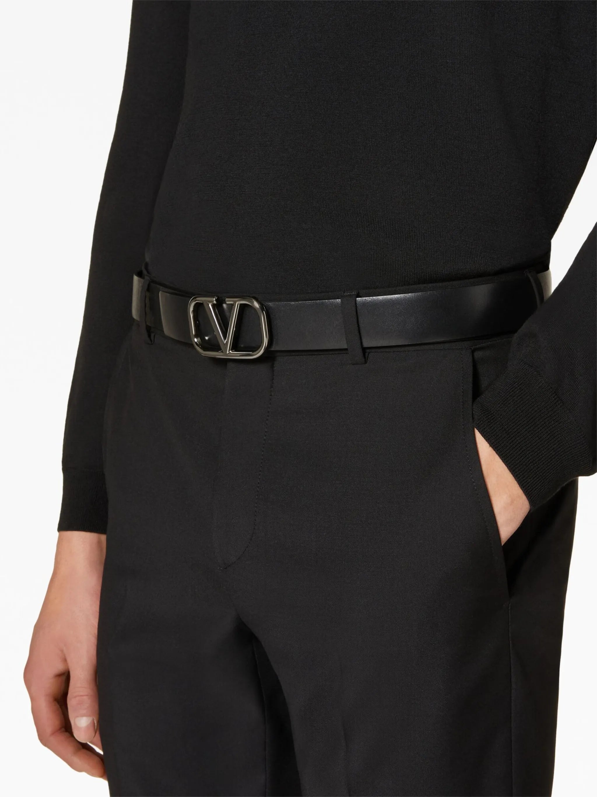 30mm VLogo Signature leather belt