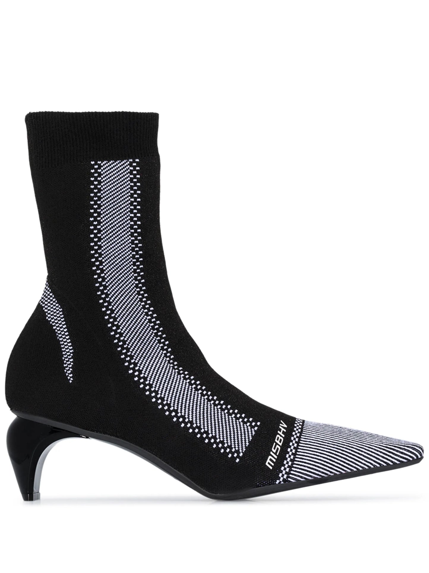80mm striped knit ankle boots