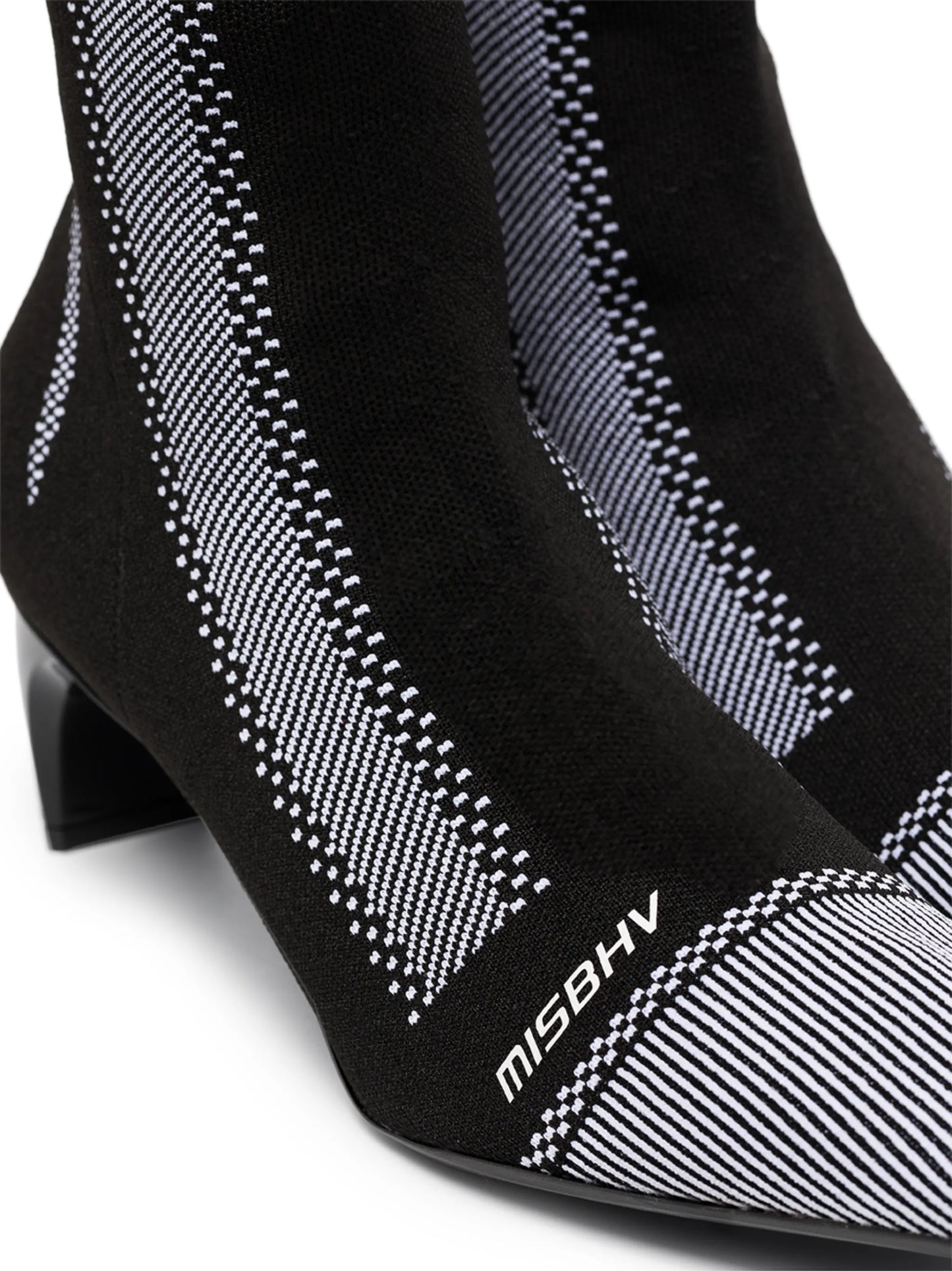 80mm striped knit ankle boots