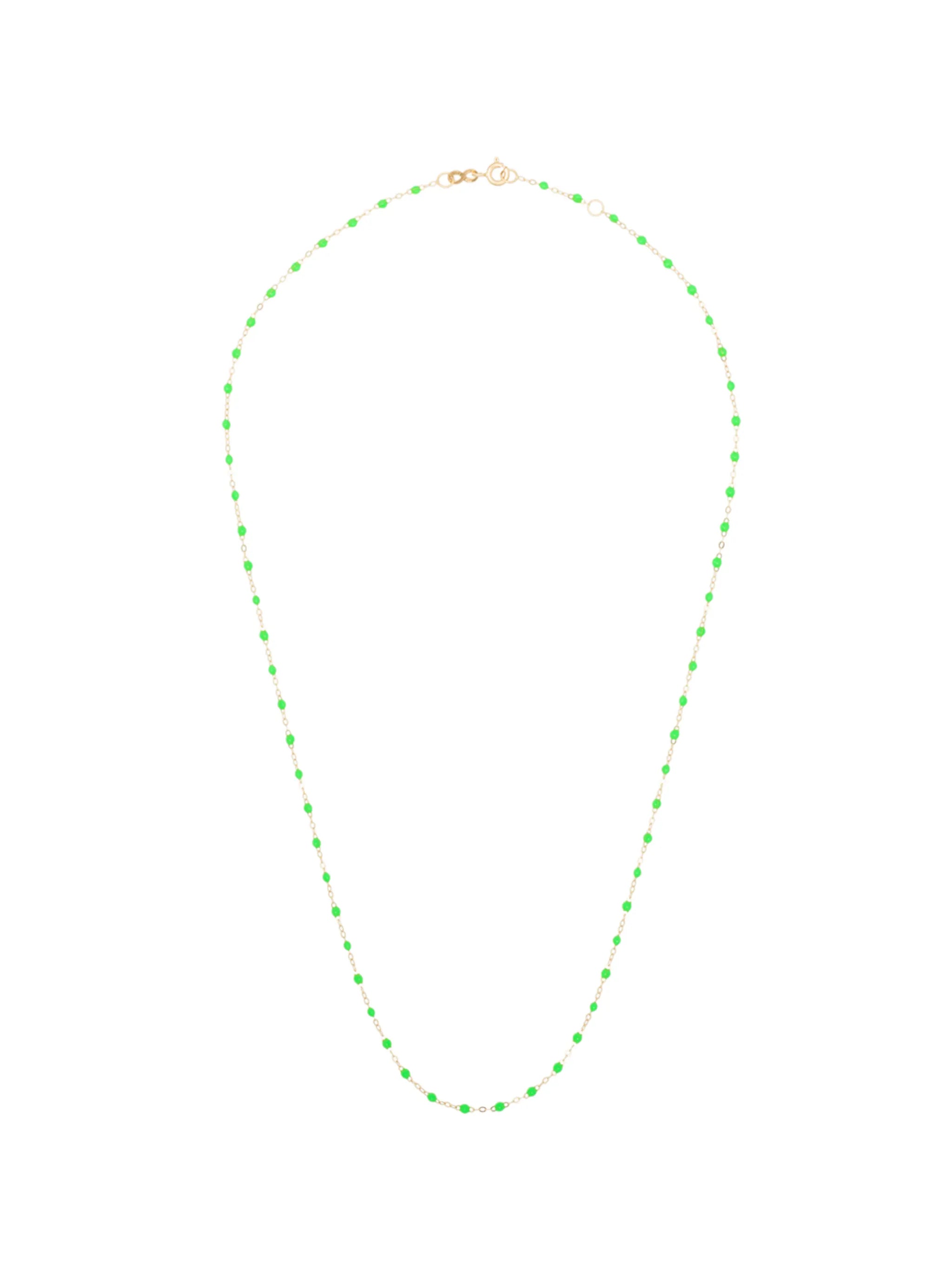 18kt gold neon bead necklace