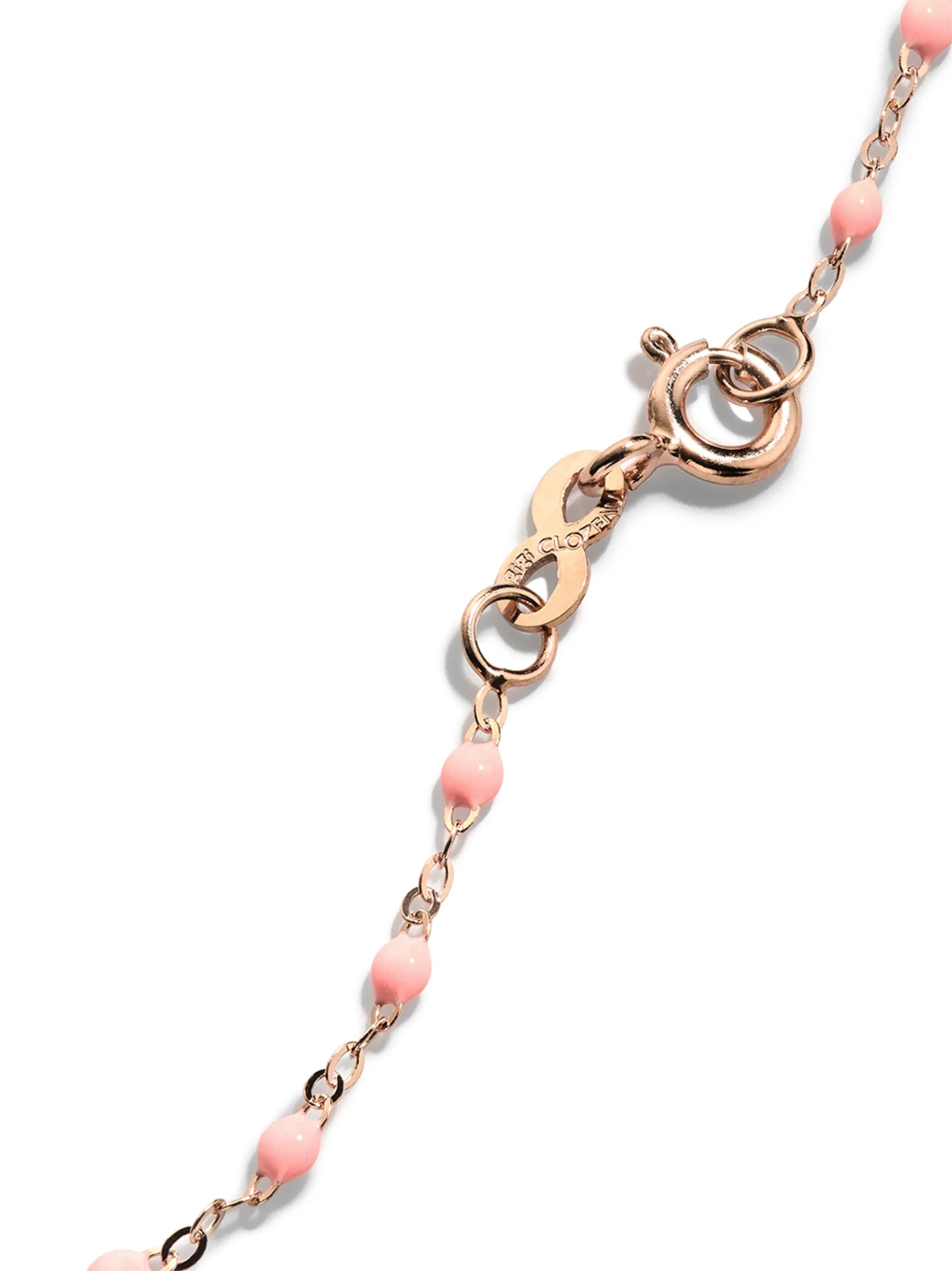18kt rose gold Saumon bead necklace