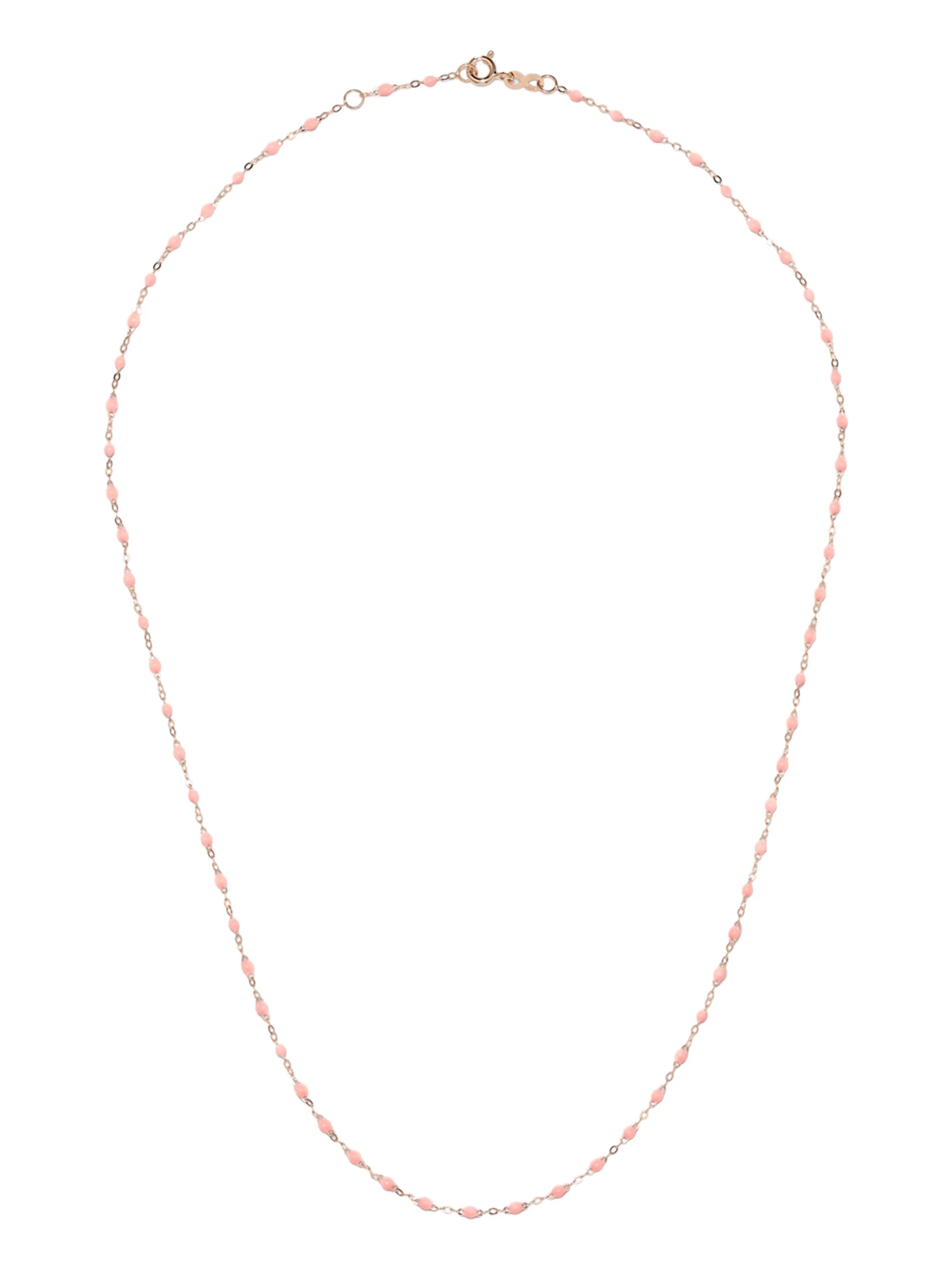18kt rose gold Saumon bead necklace