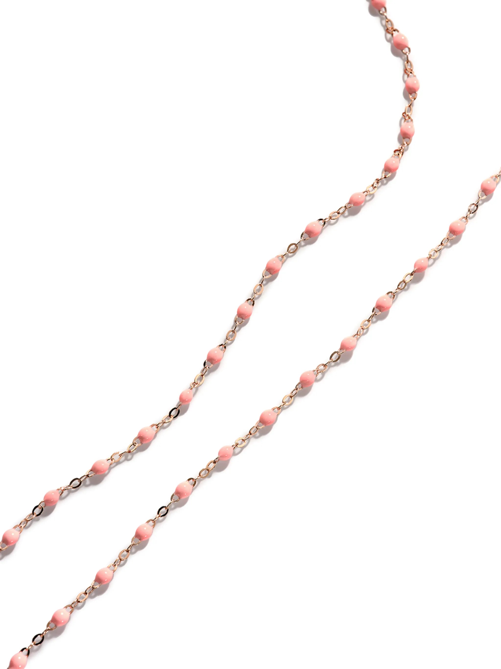 18kt rose gold Saumon bead necklace