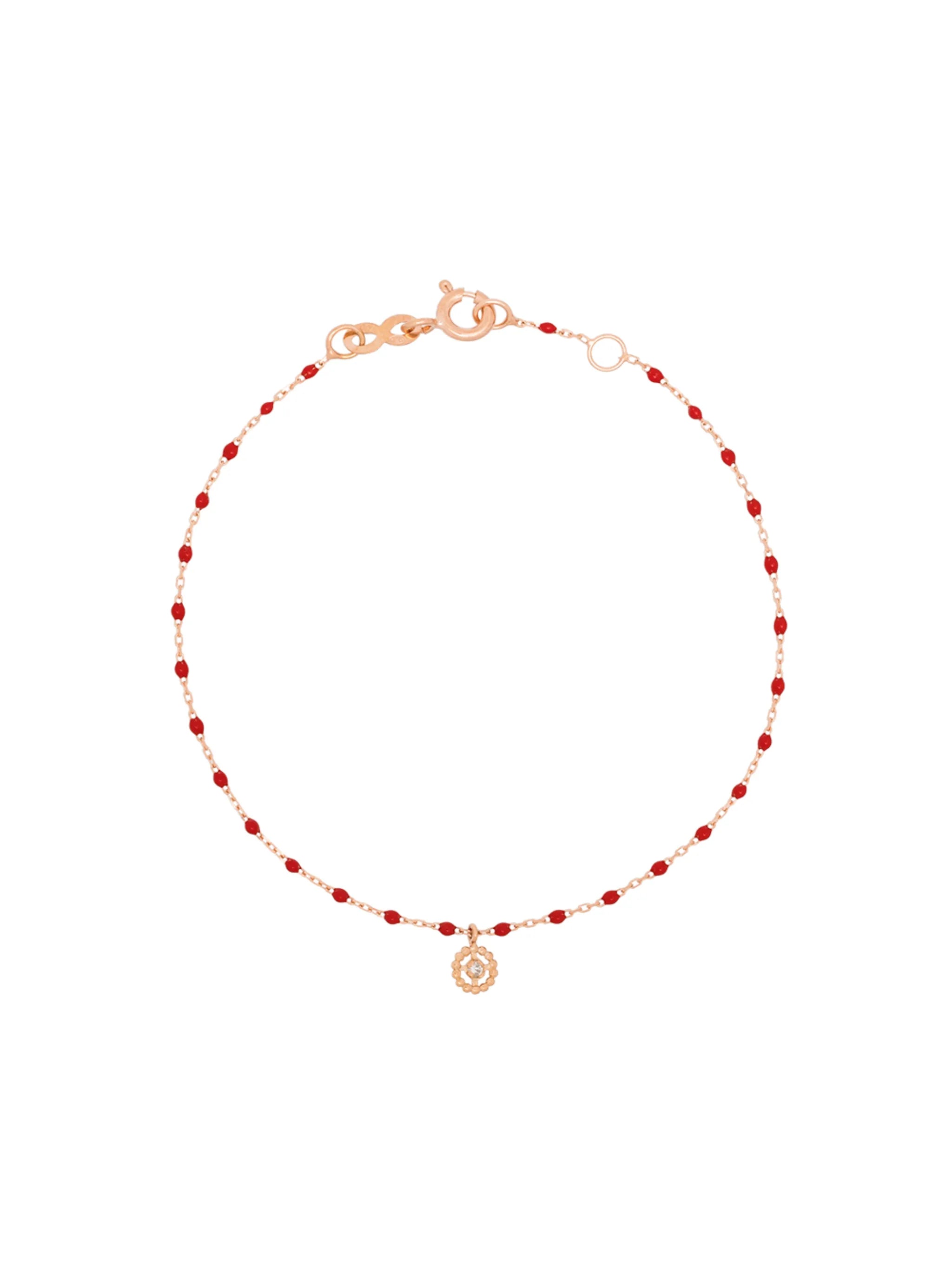 18kt gold Lucky diamond beaded bracelet