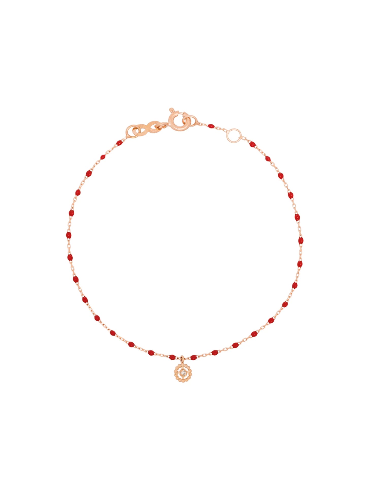 18kt gold Lucky diamond beaded bracelet
