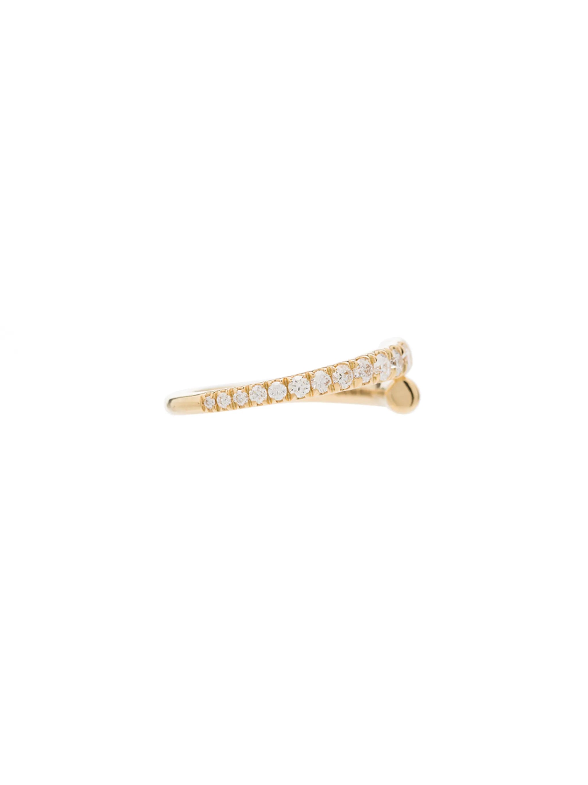 18kt pink gold lola pave diamond ring