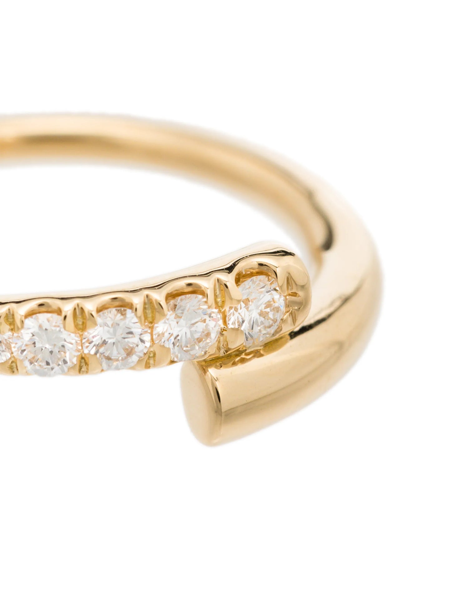 18kt pink gold lola pave diamond ring