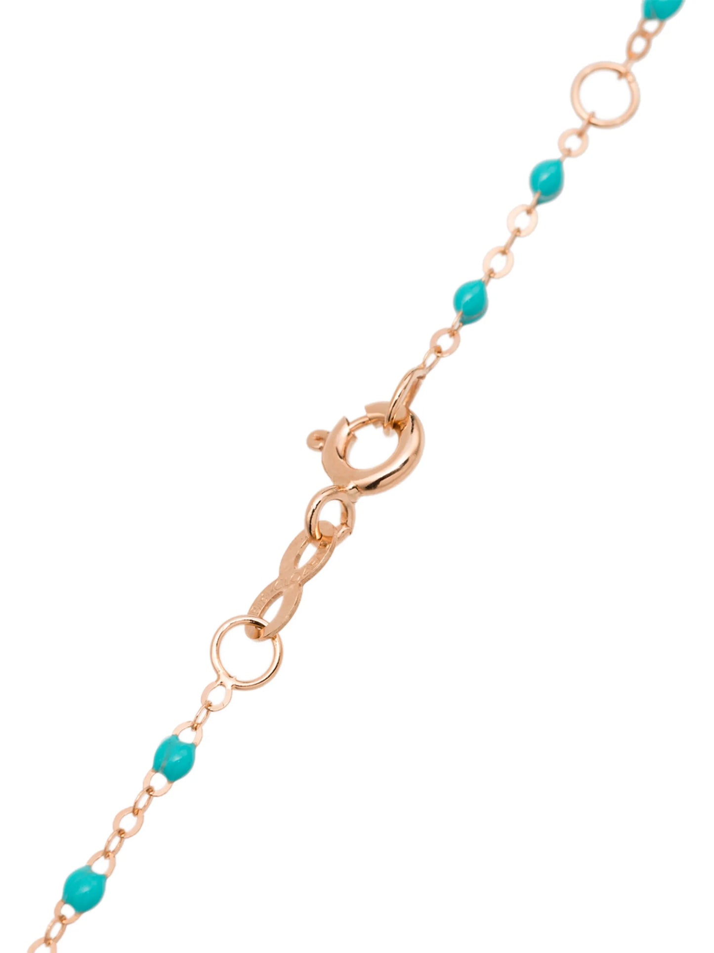 18kt rose gold turquoise beaded necklace