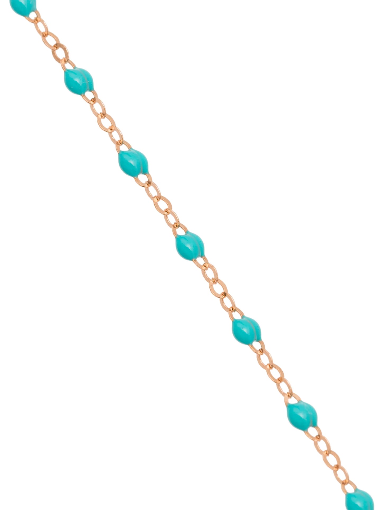 18kt rose gold turquoise beaded necklace