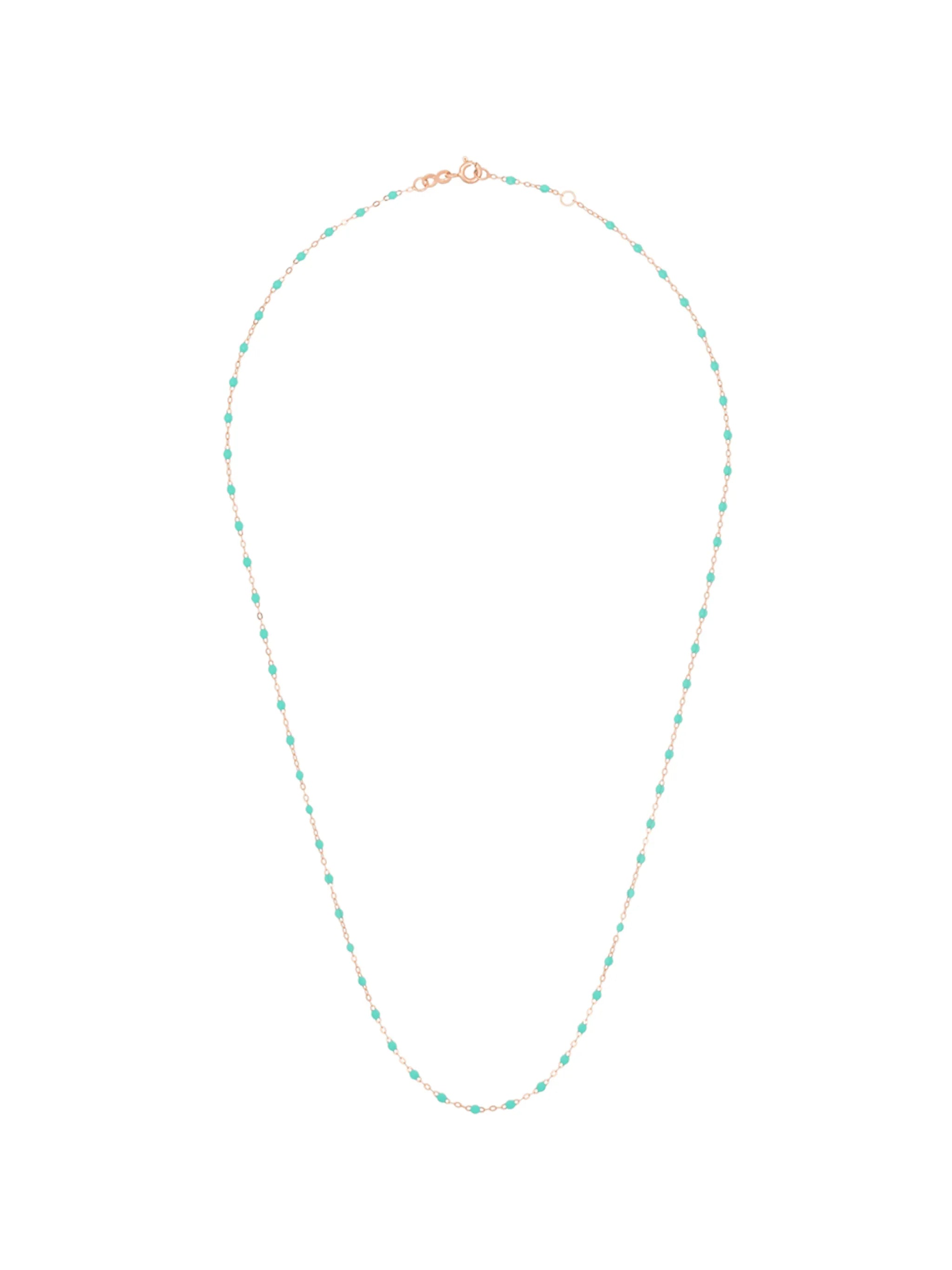 Lagoon 18kt rose gold turquoise necklace