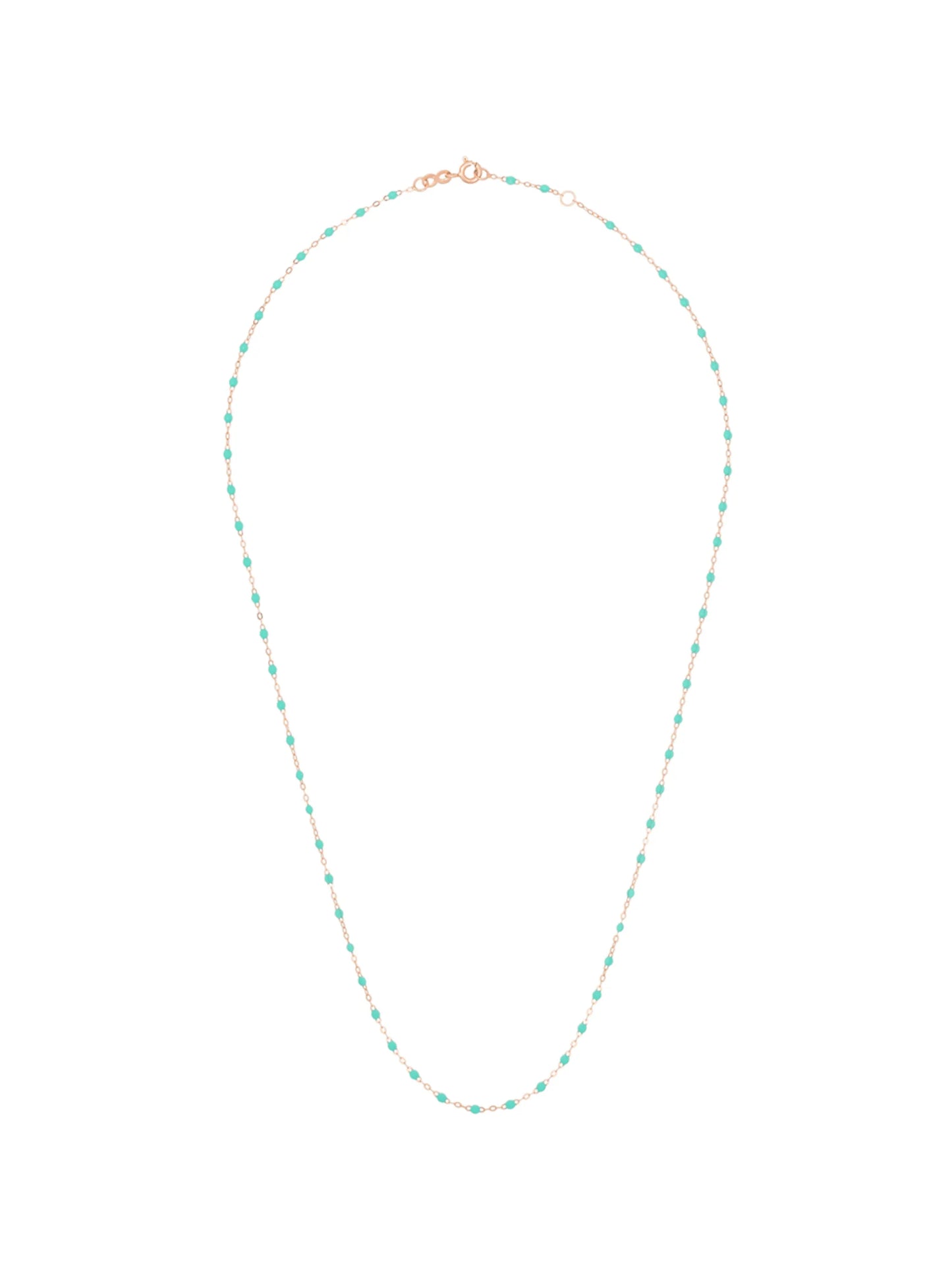 Lagoon 18kt rose gold turquoise necklace