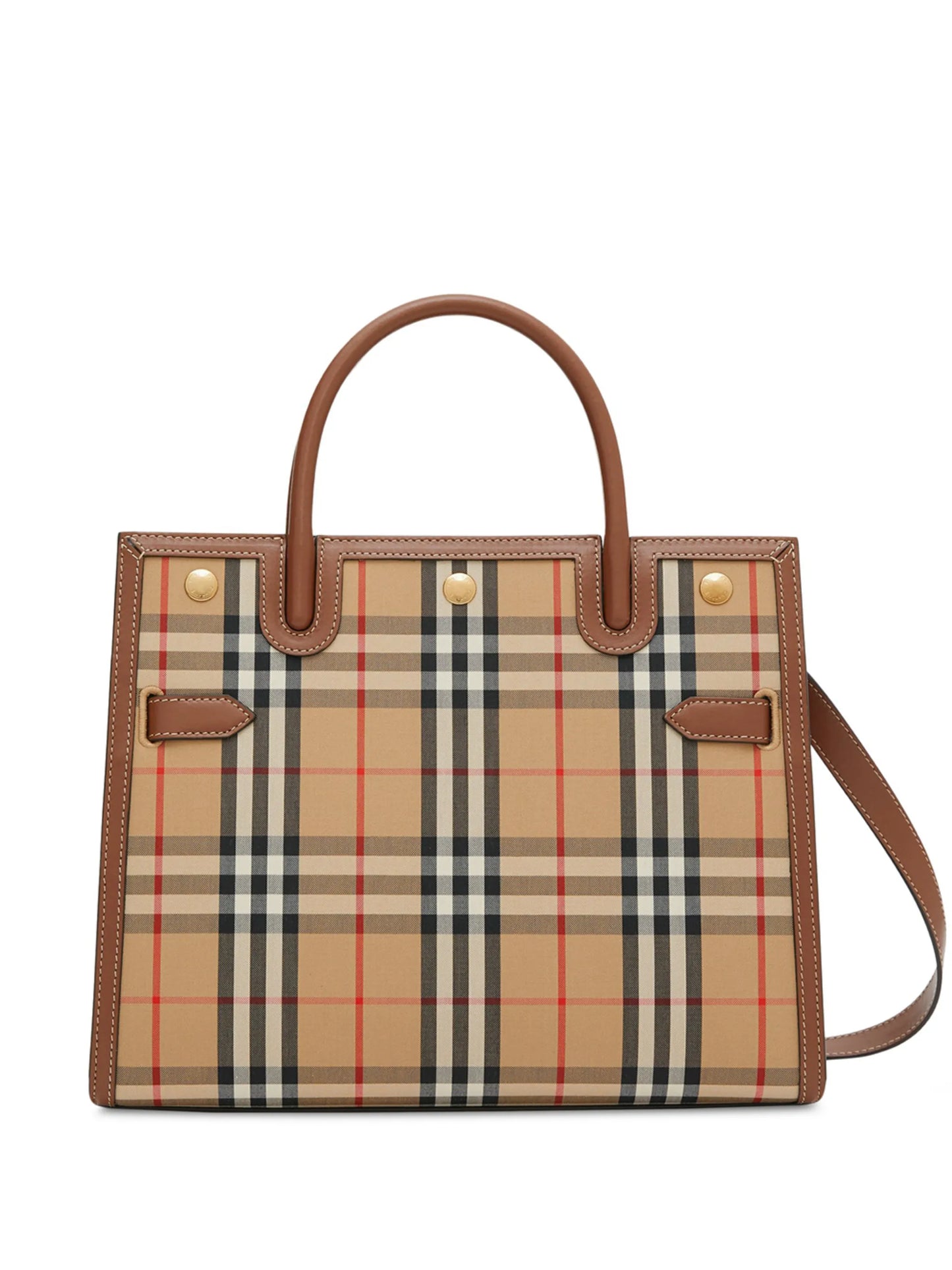 Title Vintage check tote bag