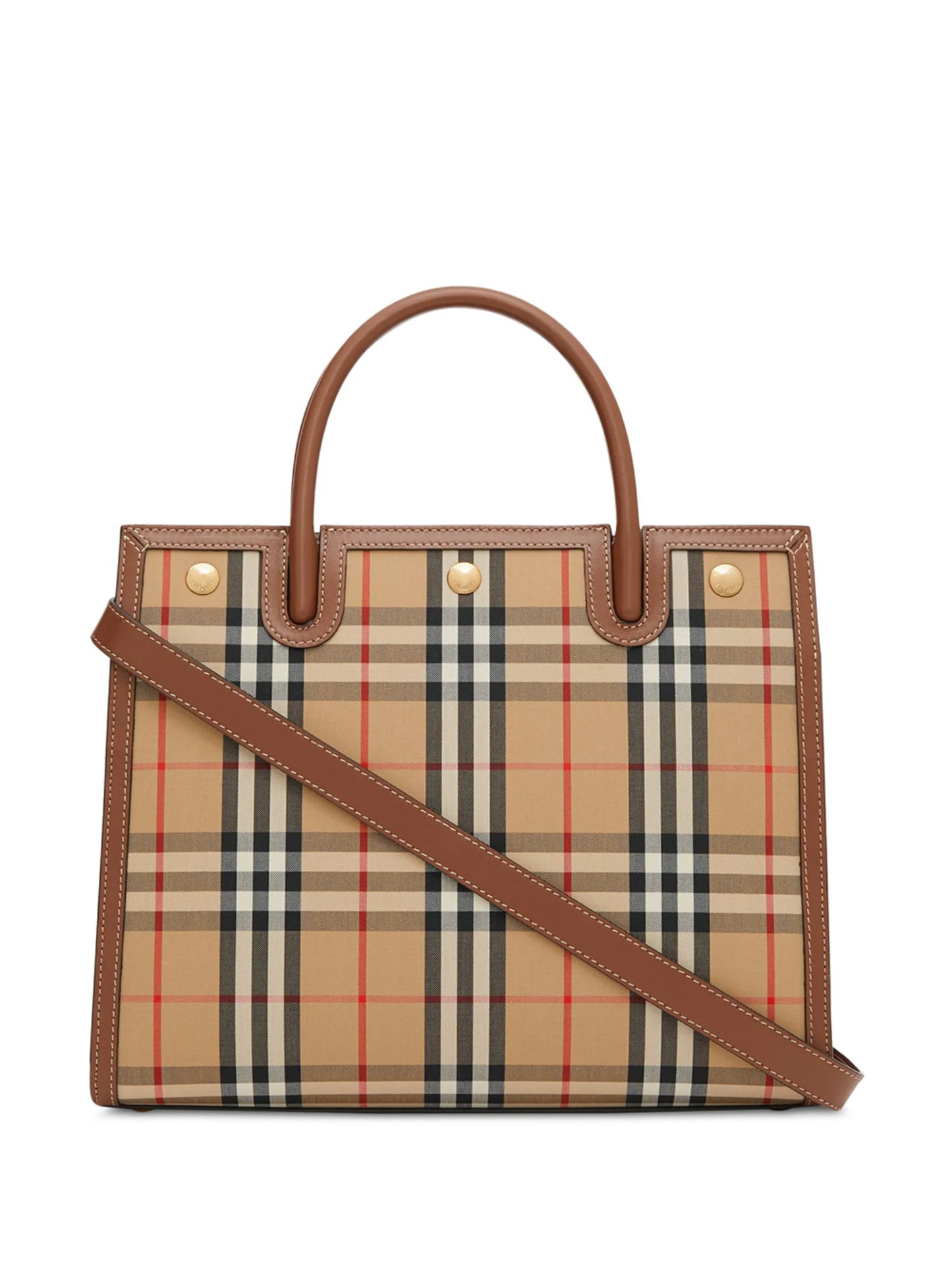 Title Vintage check tote bag