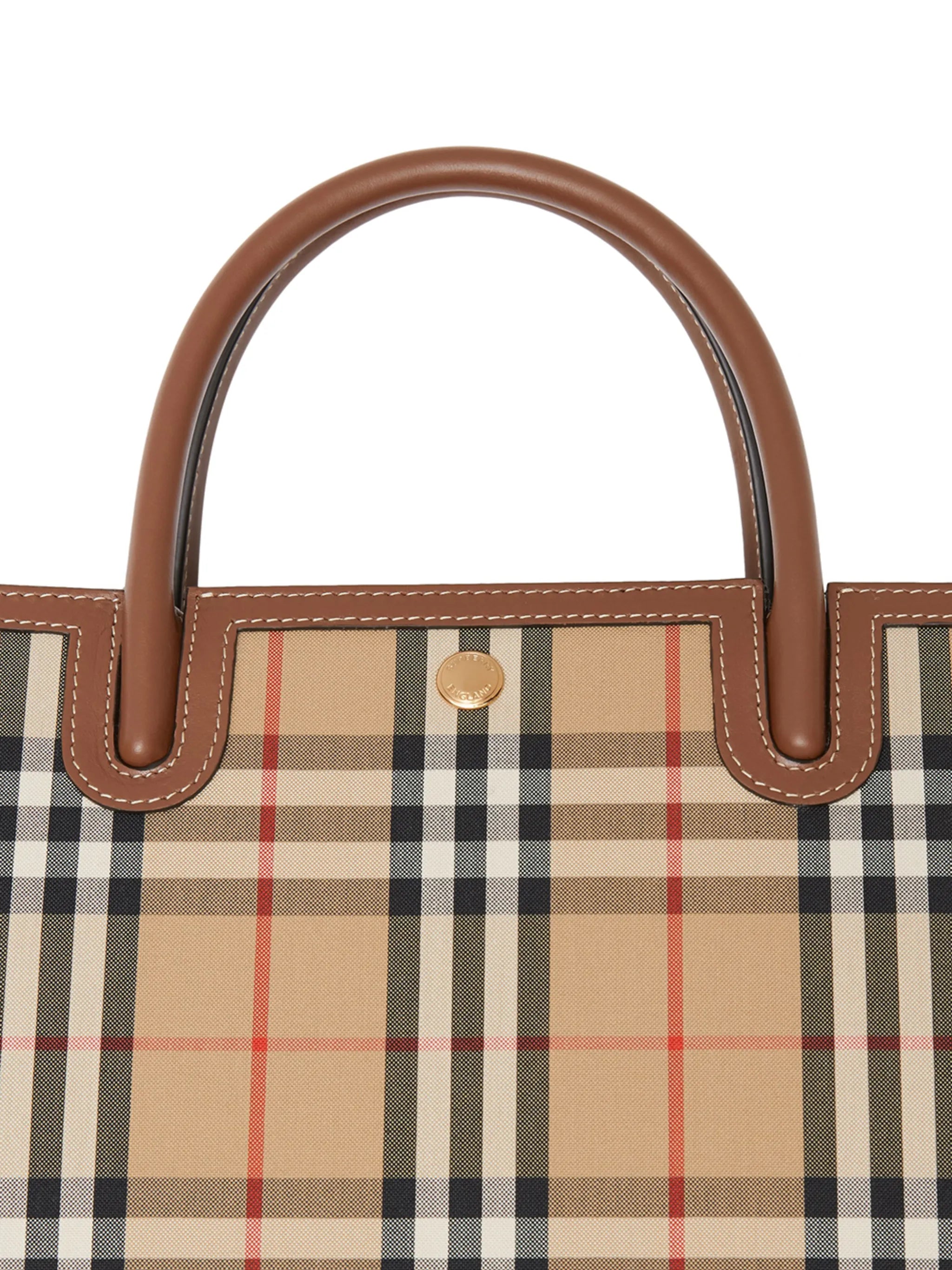 Title Vintage check tote bag