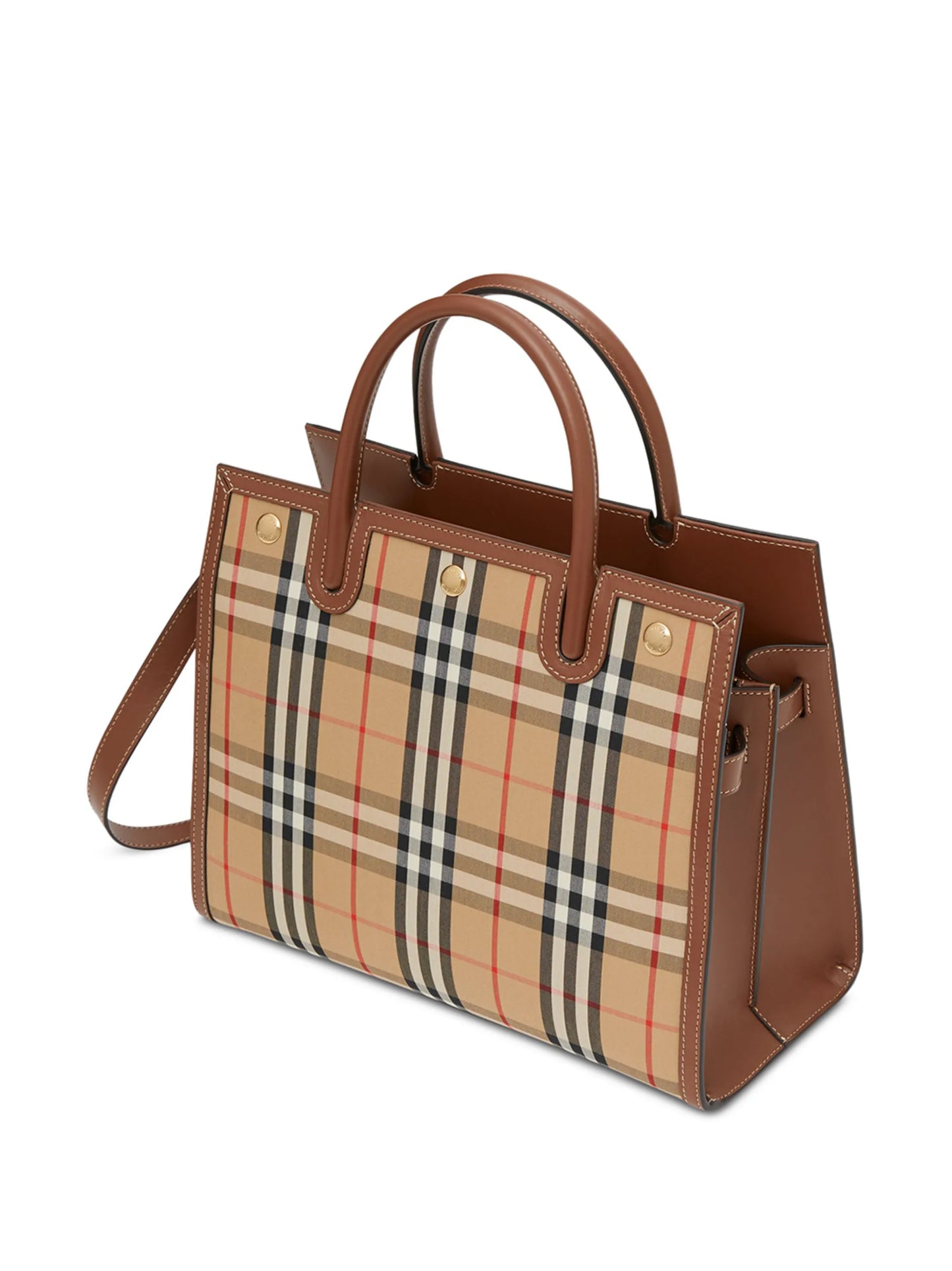 Title Vintage check tote bag