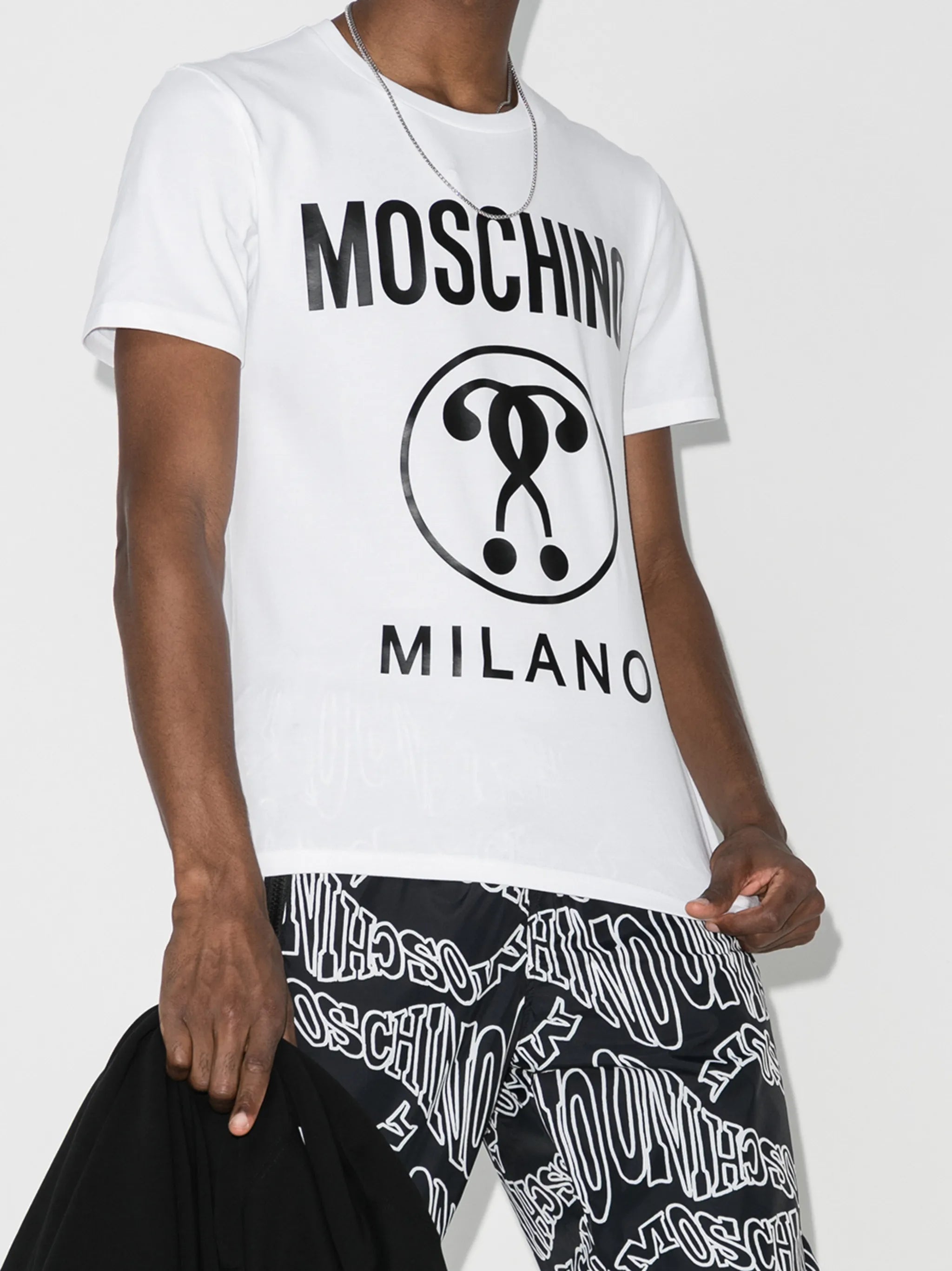 double question mark logo-print T-shirt