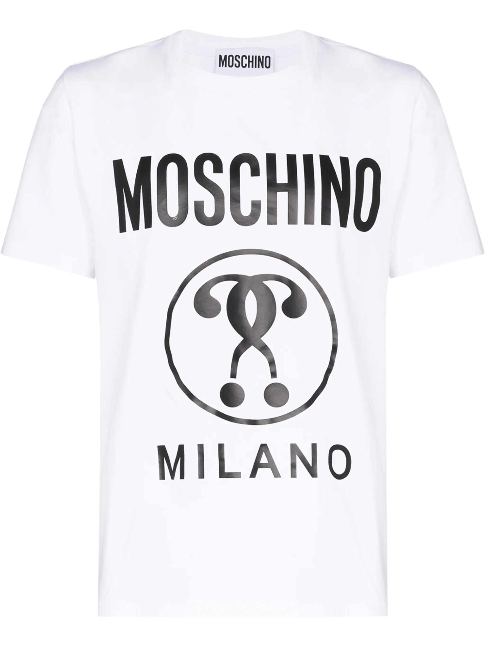 double question mark logo-print T-shirt