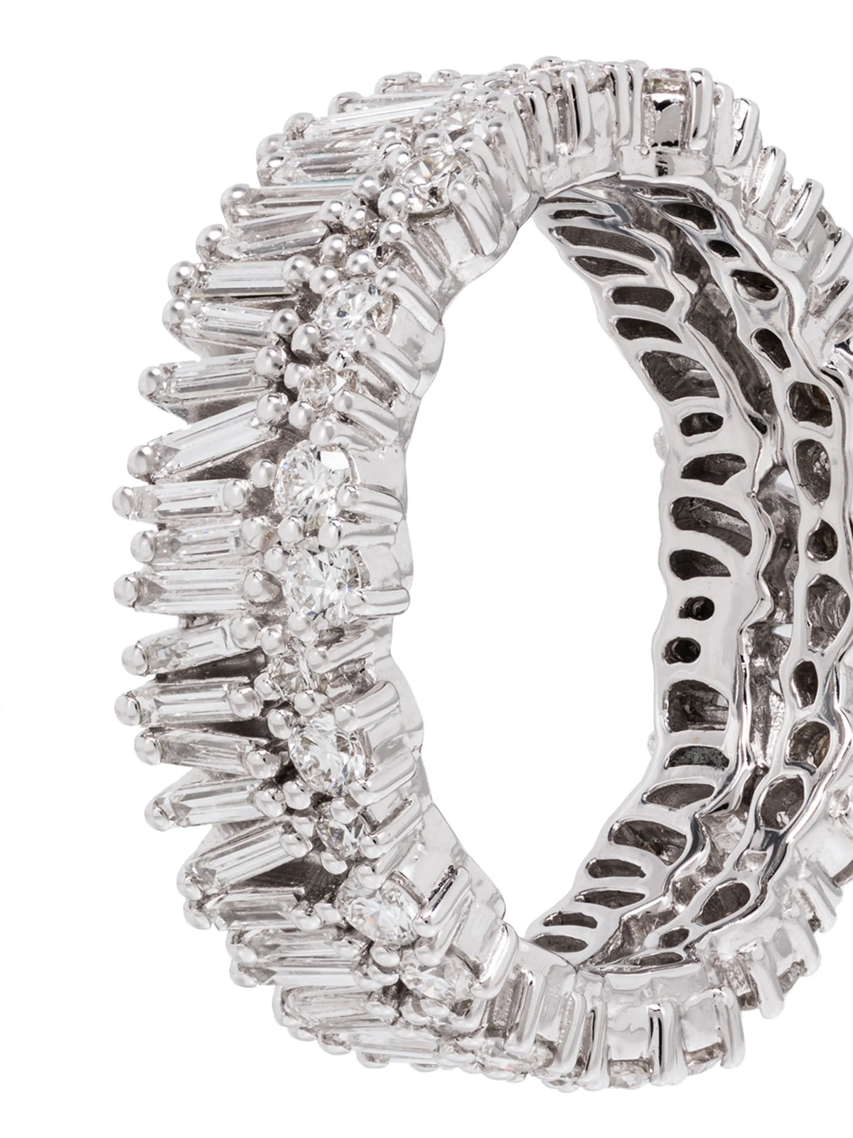 classic diamond short stack eternity band