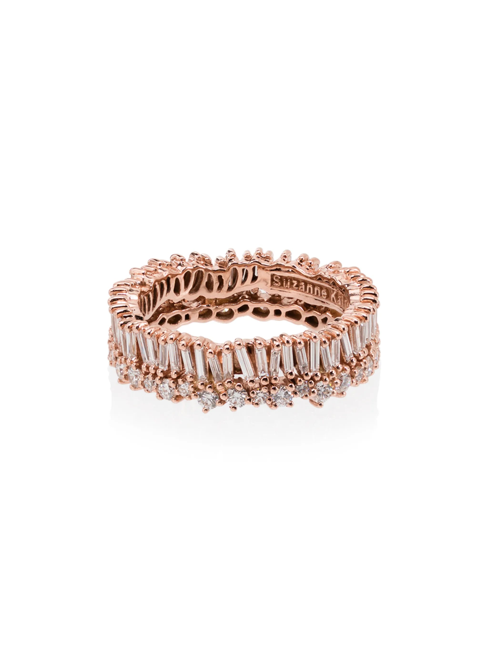 SUZANNE K 18CT RG DIAMOND DOUBLE BLISS ETERNITY BAND STACKING