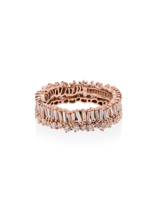 SUZANNE K 18CT RG DIAMOND DOUBLE BLISS ETERNITY BAND STACKING