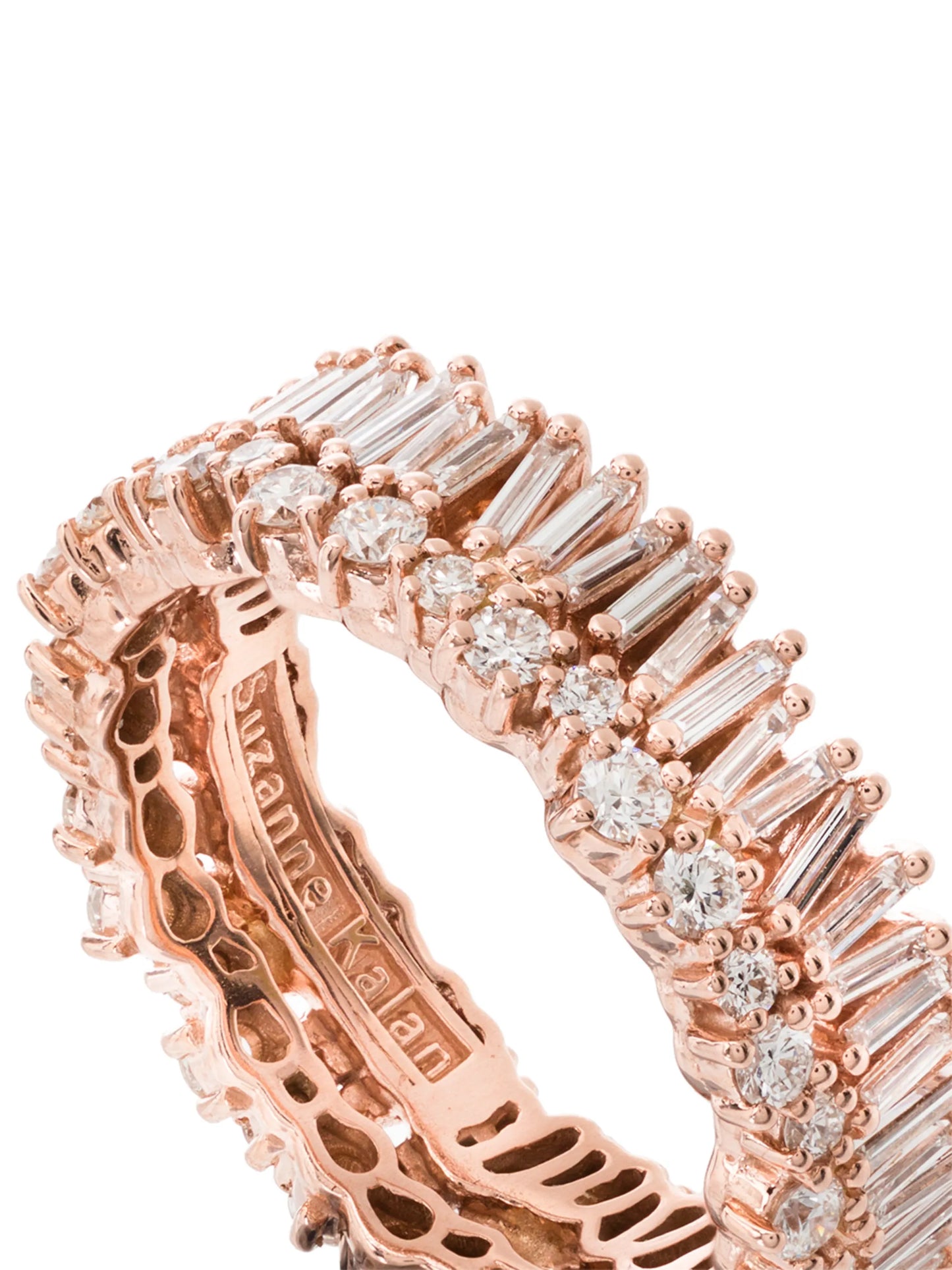 Short Stack 18kt rose gold diamond eternity ring